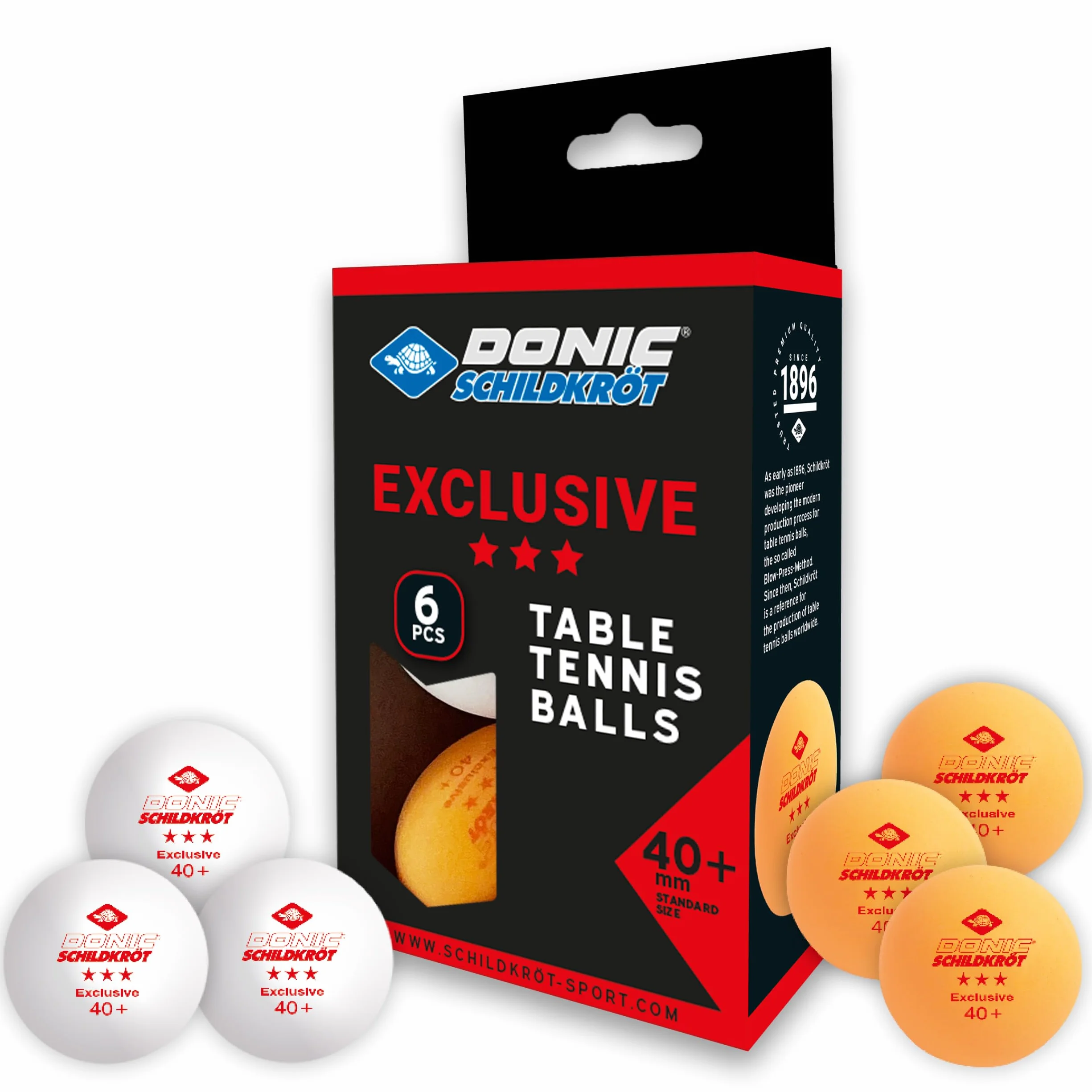 Schildkröt Donic Pelotas de Tenis de Mesa 3 Estrellas Exclusive