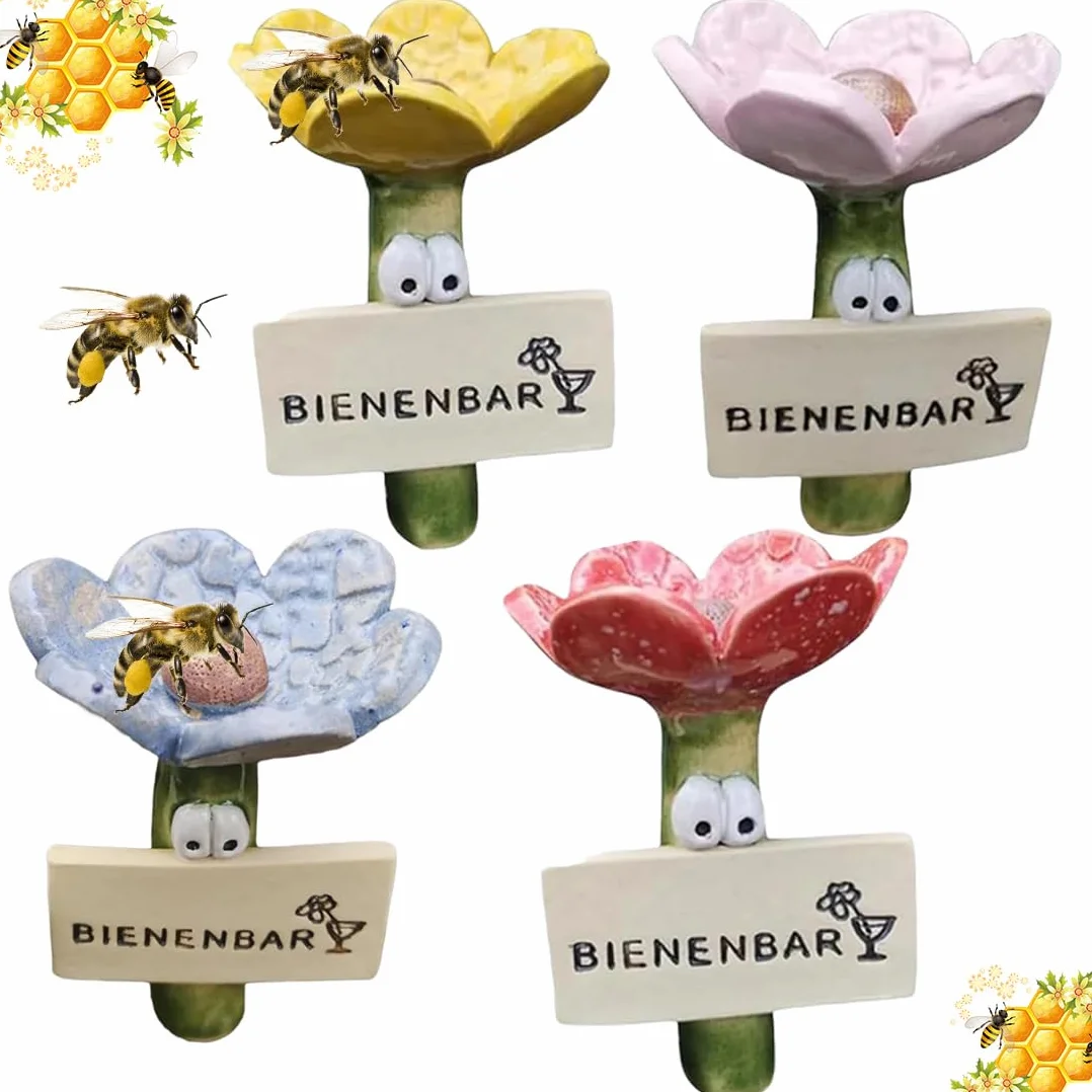 4 Piezas De Tazas Para Insectos Abejas, Bebedero Para Abejas, Bebederos Para Insectos, Decoración De Jardín, Criar Y Alimentar Abejas, Para Apicultores Y Amantes De La Jardinería