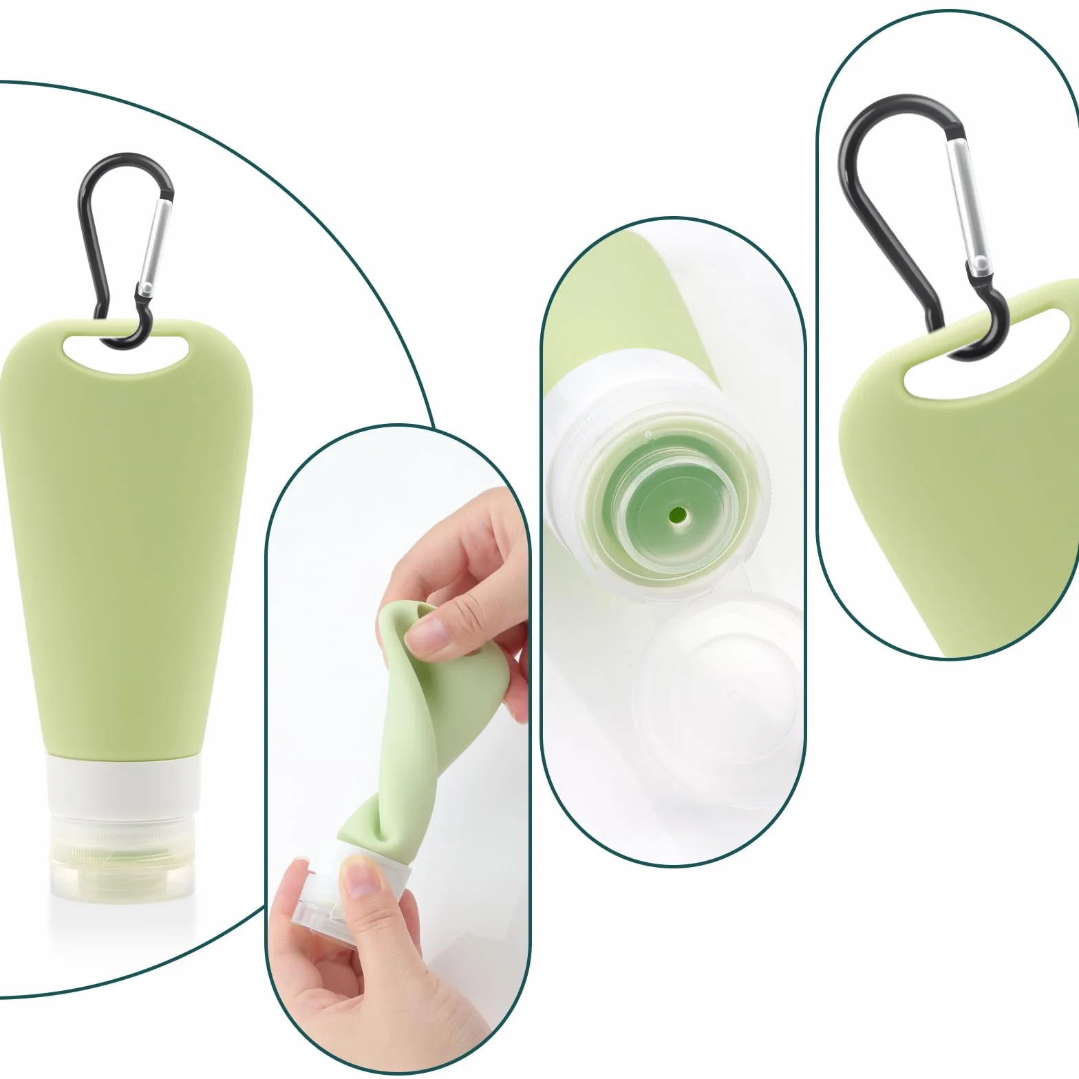4 Piezas Tubos de Alimentación para llenar 90 ml Tubo para Perros Reutilizable Silicona para Perros con Mosquetón Cepillo para Tubos Ensayo Diseñado para Entrenamiento de Perros Como Recompensa