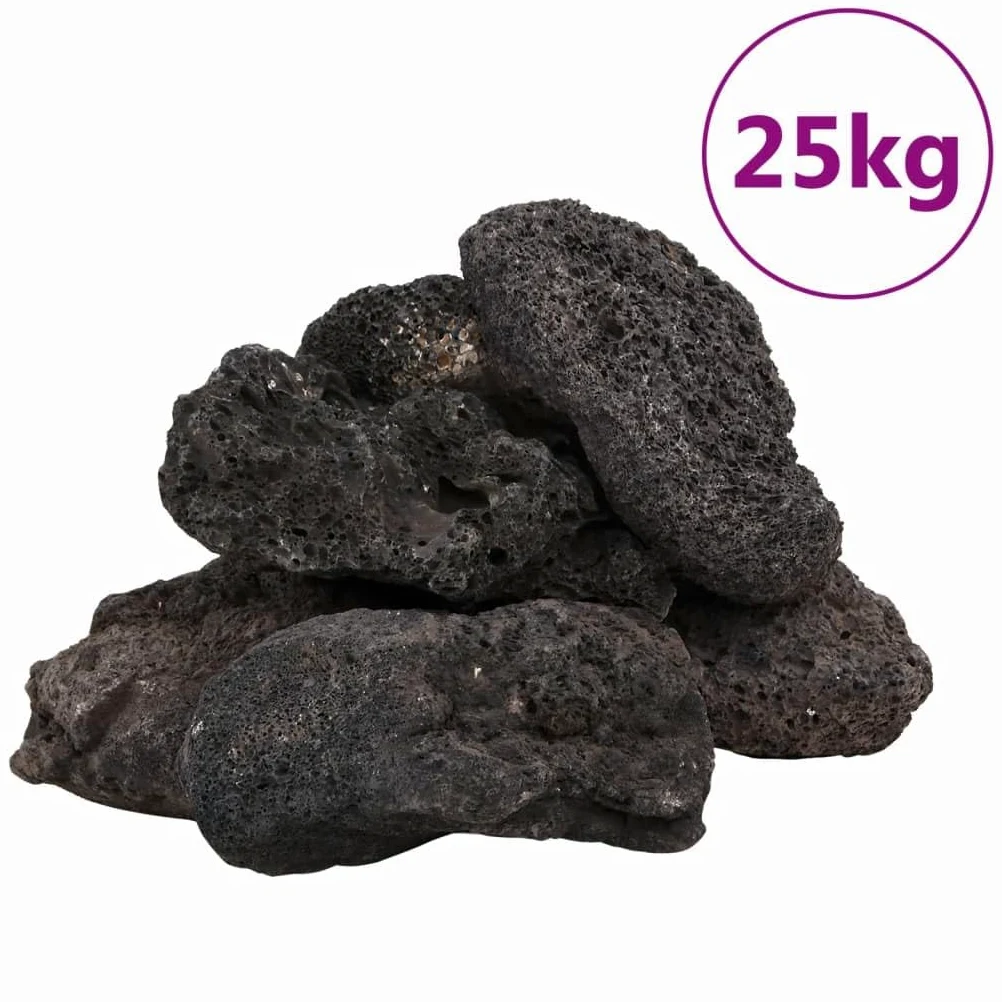 Genérico Rocas volcánicas Negras 25 kg 10-30 cm,Producto para Mascotas y Animales,Productos para Mascotas,Productos para Peces,Decoración de acuarios-155326