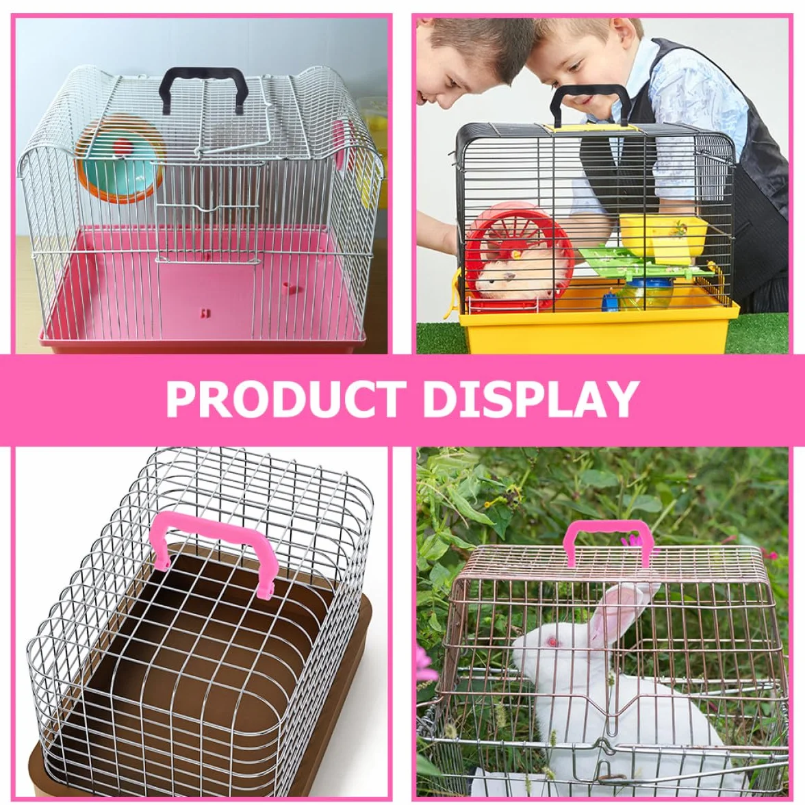 Asa para Jaula de Transporte de Mascotas de Plástico, Paquete de 20 Piezas, Segura y Conveniente para Jaulas de Pájaros y Pequeños Animales