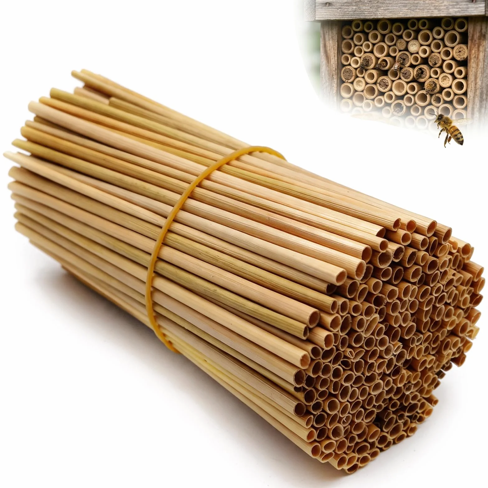 300PCS Pajitas de Trigo para Hotel de Insectos 14,5 cm, Tubo para Nido de Abejas Silvestres, Relleno Natural para Casa de Insectos, Hotel Abejas, Colmenas de Abejas DIY