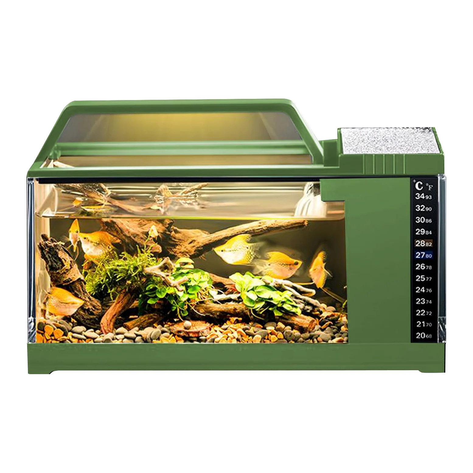 Acuario Para Betta Kit De Bomba De Agua Silenciosa Y Claridad Inteligente | Acuario Con Luz LED Y Bomba De Agua Para Betta, Camarones, Medusas, Dormitorio, Salón, Escritorio, Accesorios