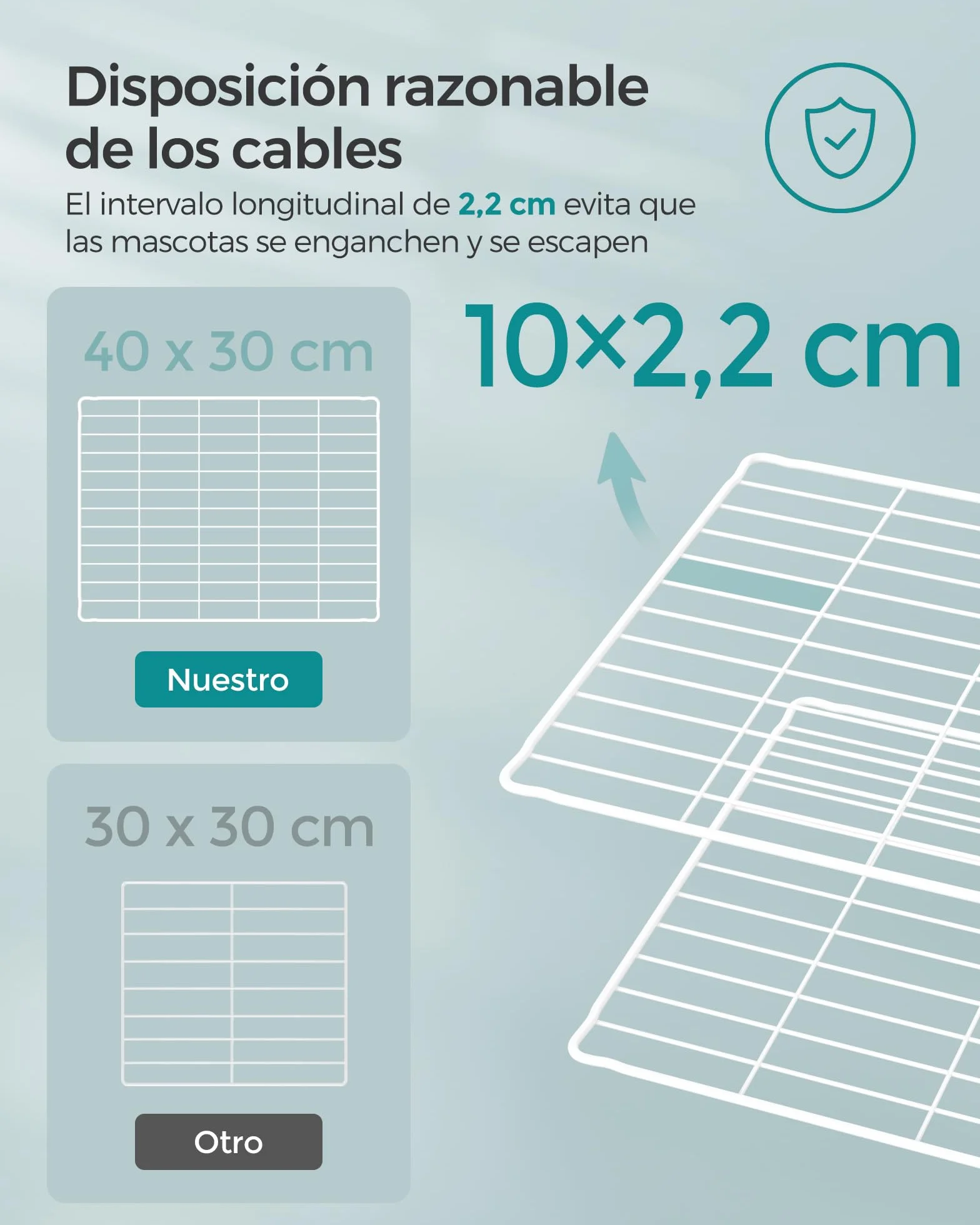 SONGMICS Jaula para Mascotas, Valla Metálica para Hámster, Conejitos, Parque de Mascotas en Bricolaje, para Animalitos, Blanco LPI001W01