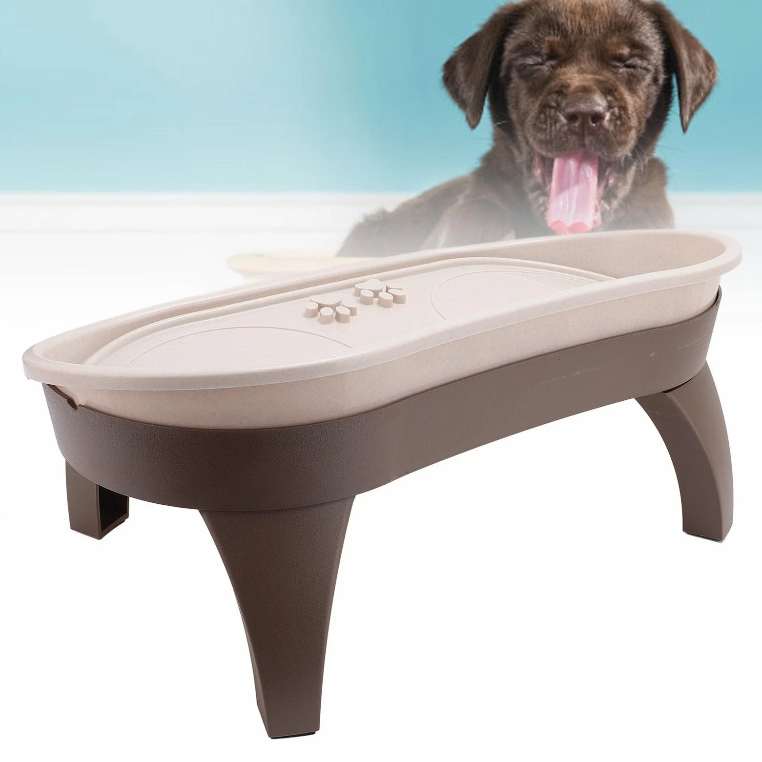 Soporte Elevado para Cuenco para Perros con Pies a Prueba de Arañazos, Bandeja Elevada para Comedero para Mascotas Pequeñas, Medianas y Grandes