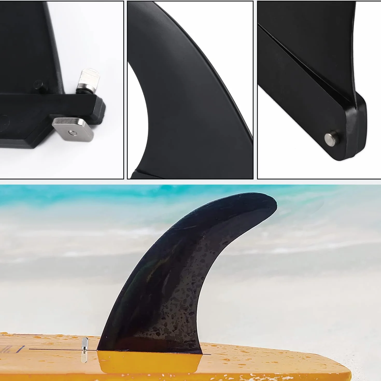 Aletas de Tabla de Surf Desmontables, Quillas Surf Universales de Nylon para Surfboards, Longboard, SUP