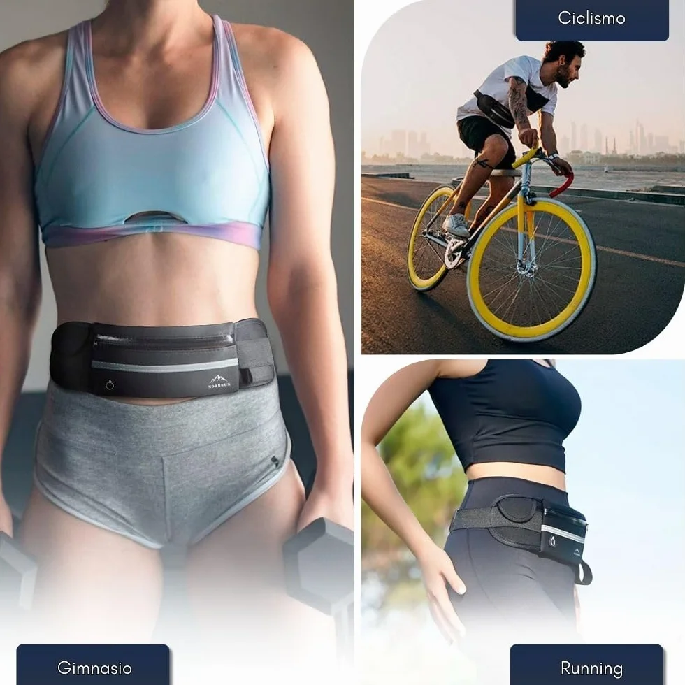 Riñonera Ajustable Impermeable para Móviles Running Belt Deportivo
