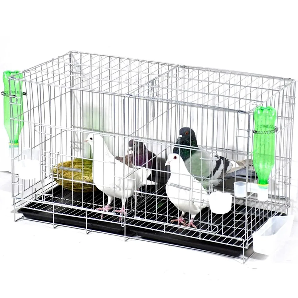 Jaula Metálica Grande para Pájaros, Jaula para Cría De Palomas, con Separadores, Bandeja, Bebedero, Jaula De Hierro para Periquitos Y Loros, Metálica