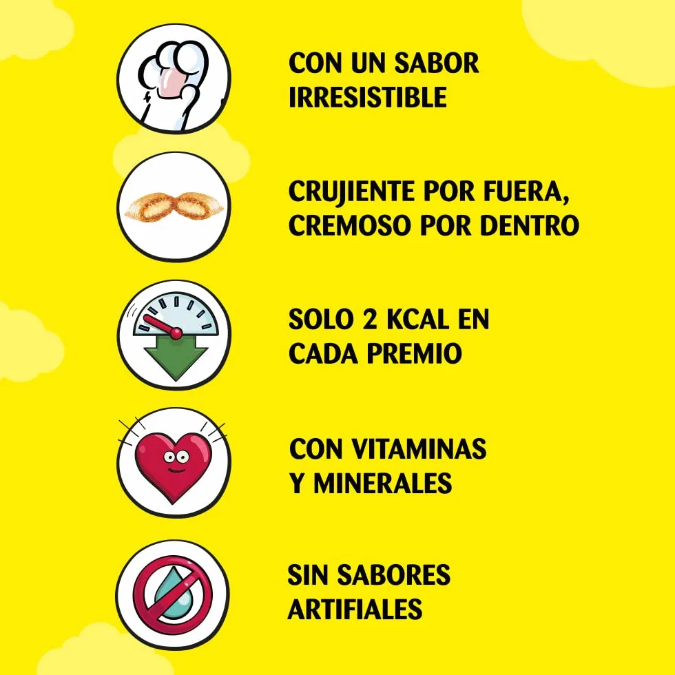 Catisfactions Premios para Gatos, Sabor Pollo, Maxipack (Pack de 4 x 180g)