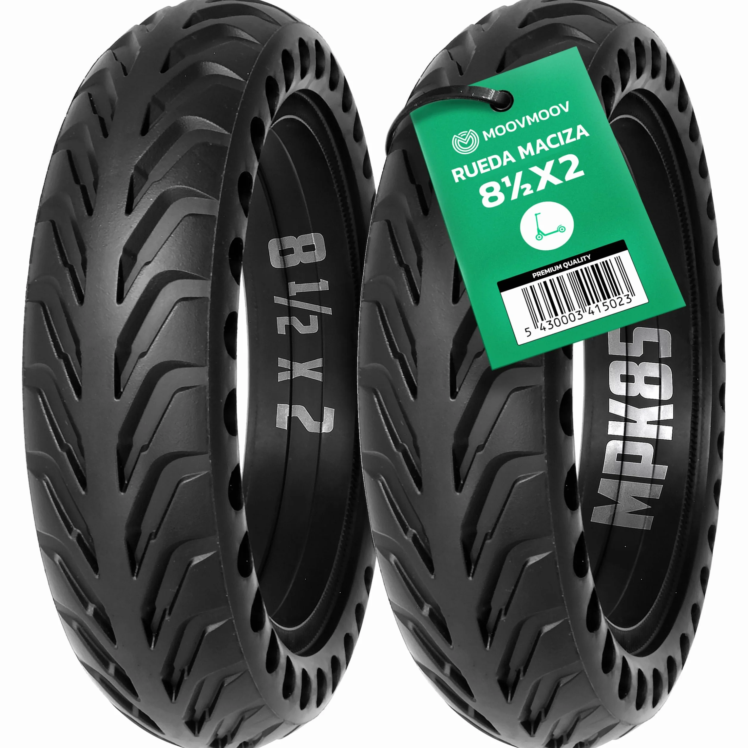 MOOVMOOV Ruedas Macizas 8,5 Pulgadas Antipinchazos para Patinete Xiaomi M365 Pro Pro 2 Essential Light 1S Mi 3 Cecotec