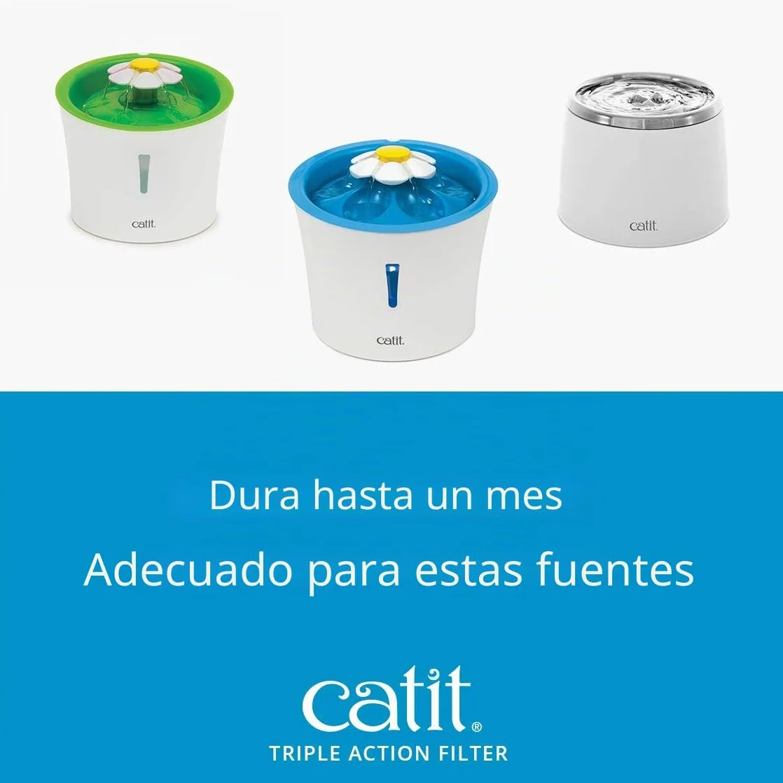 Catit Cartucho Triple Acción para Bebedero Fuente para Gatos, 12 Unidades