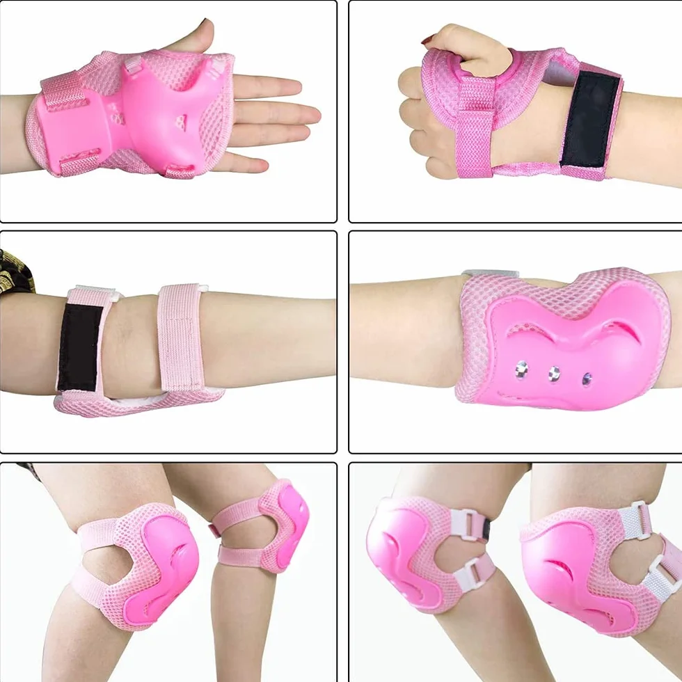 Protectores Deporte Niños 3 en 1 Rodilleras Coderas Muñequera Protección Anticaídas Patinaje Ciclismo