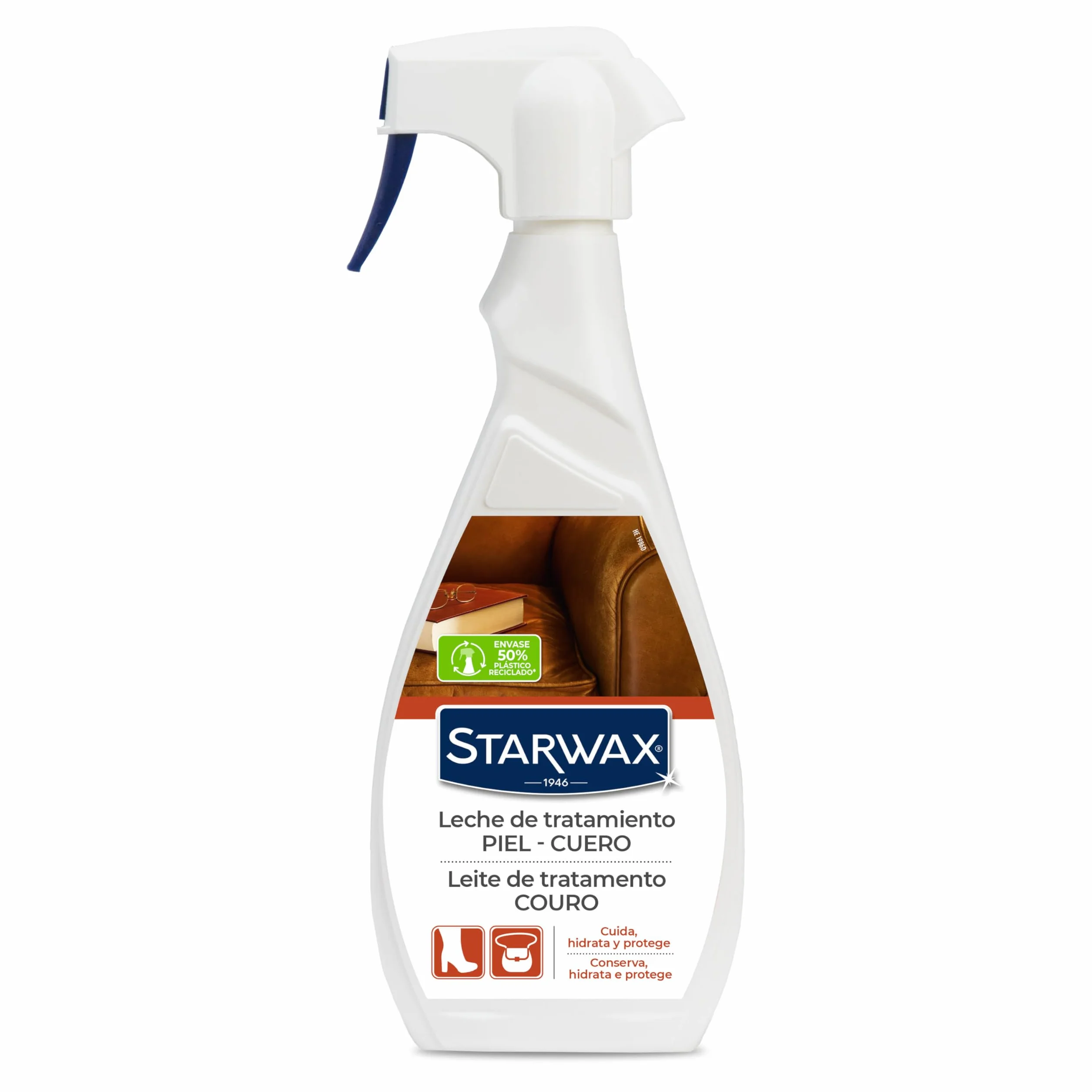 STARWAX - Leche para el Cuidado del Cuero - Limpia, hidrata y preserva - con lanolina - Spray 500ml - Sin aclarado -Práctico y fácil de usar