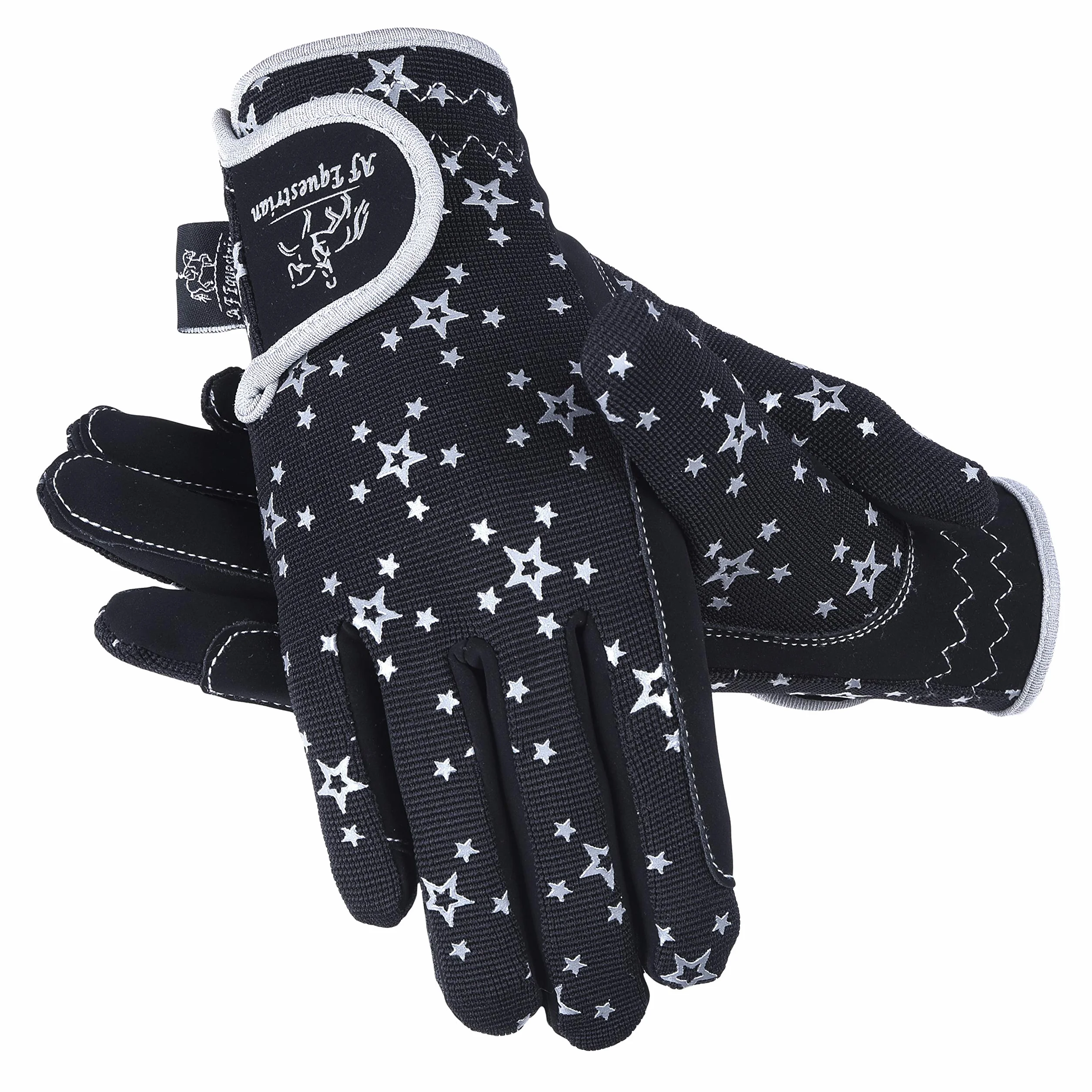AFE Guantes de equitación para niños y niñas, Deportivos Exteriores, Ciclismo, Negro Azul Rosa Estrella