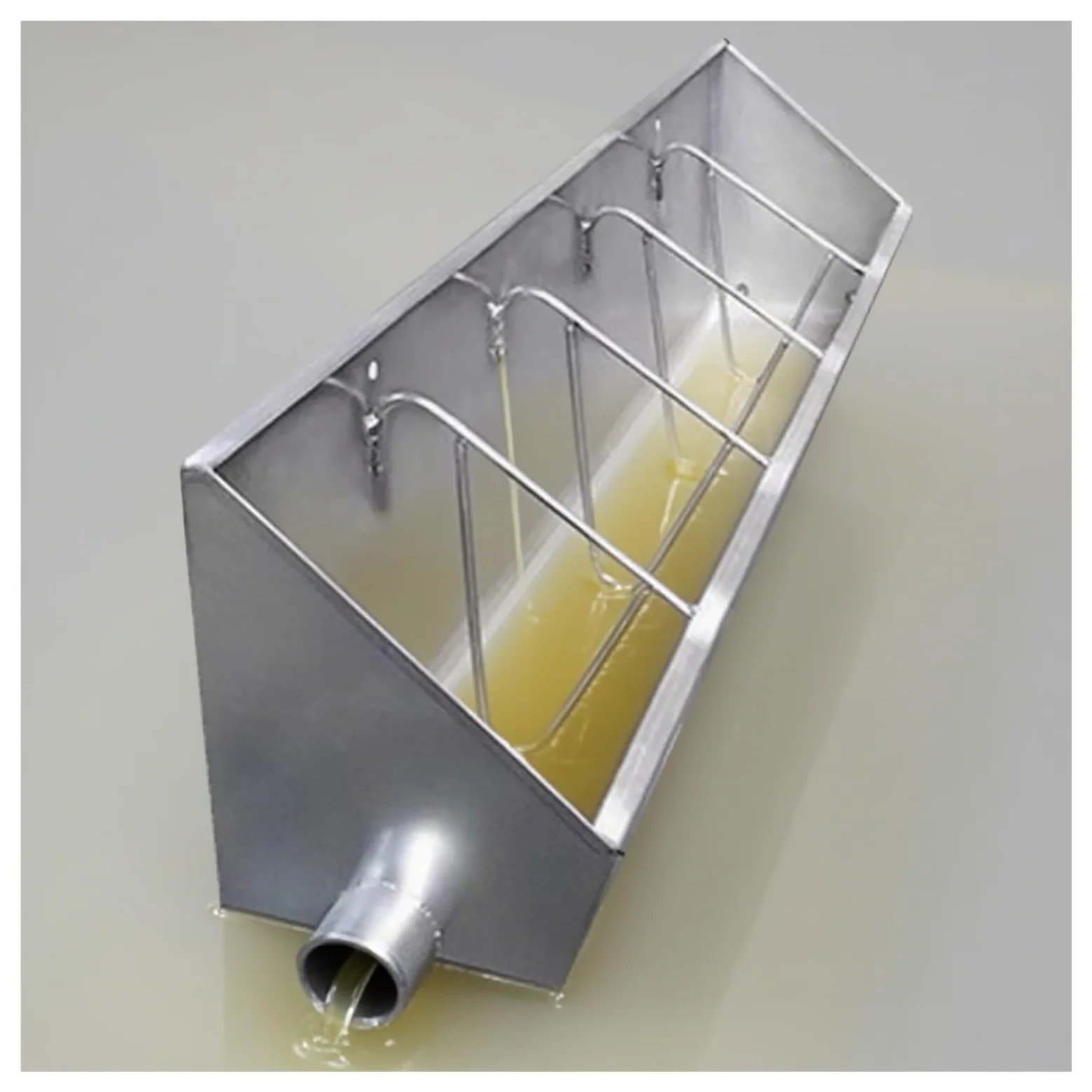 Comedero Grande de Metal para gachas con Drenaje, comedero Colgante para Ganado (Cerdos y Caballos), Longitud de 100-200 cm, Ideal para Granjas, establos y Corrales (Capacidad para 5 Cerdos