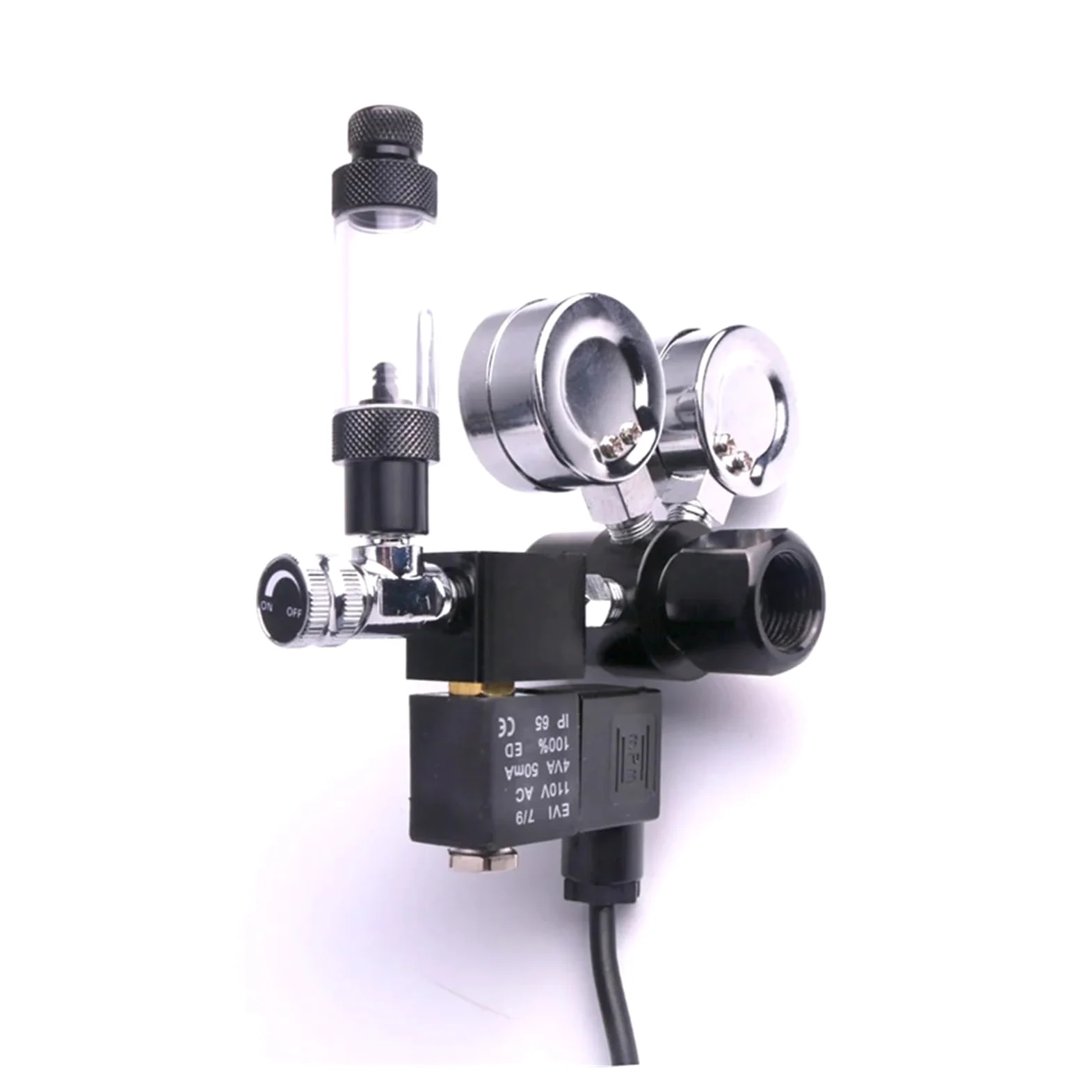 Regulador de Co2 Calibre Grande una Sola Etapa, Accesorios for Acuario, pecera, Cilindro, Tanque, Contador Burbujas, Reductor dióxido Carbono Fis(W218)