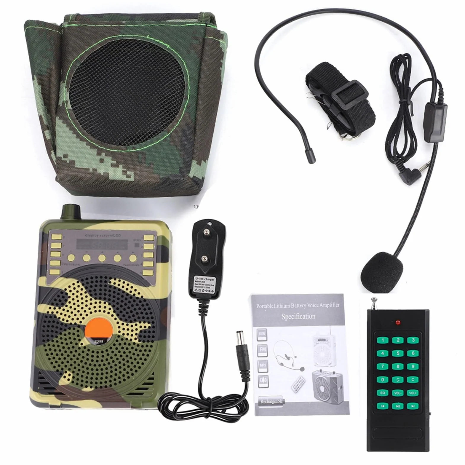 Llamador de Pájaros Electrónico, Altavoz MP3, Kit Control Remoto Portátil