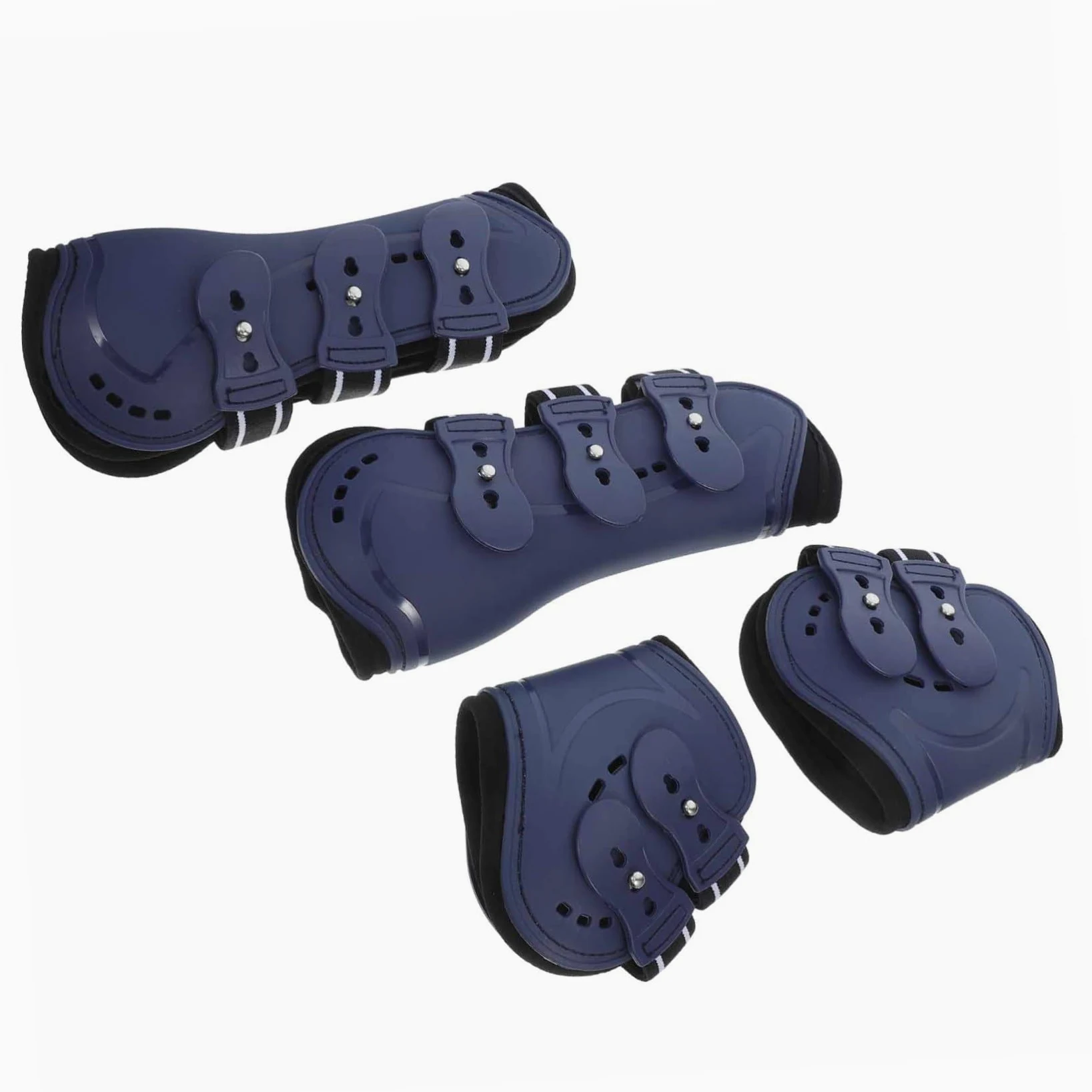Toddmomy 4piezas Botas De Tendón para Caballos Protección PU Delanteras y Traseras para y Paseos Diseño Ergonómico y Resistente