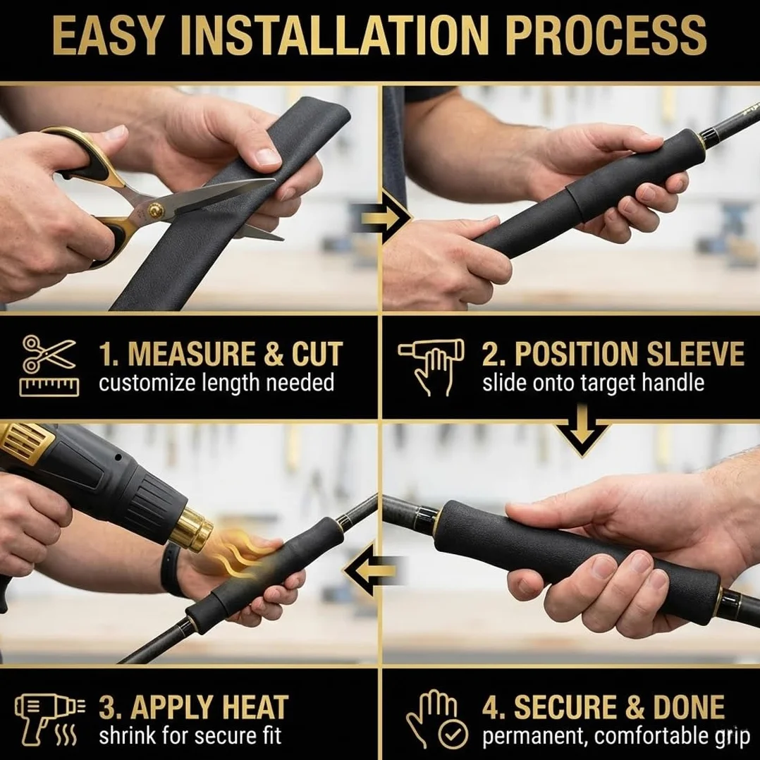 Tubo Termorretráctil 35mm Diámetro 1 Metro Heat Shrink Tubing Negro