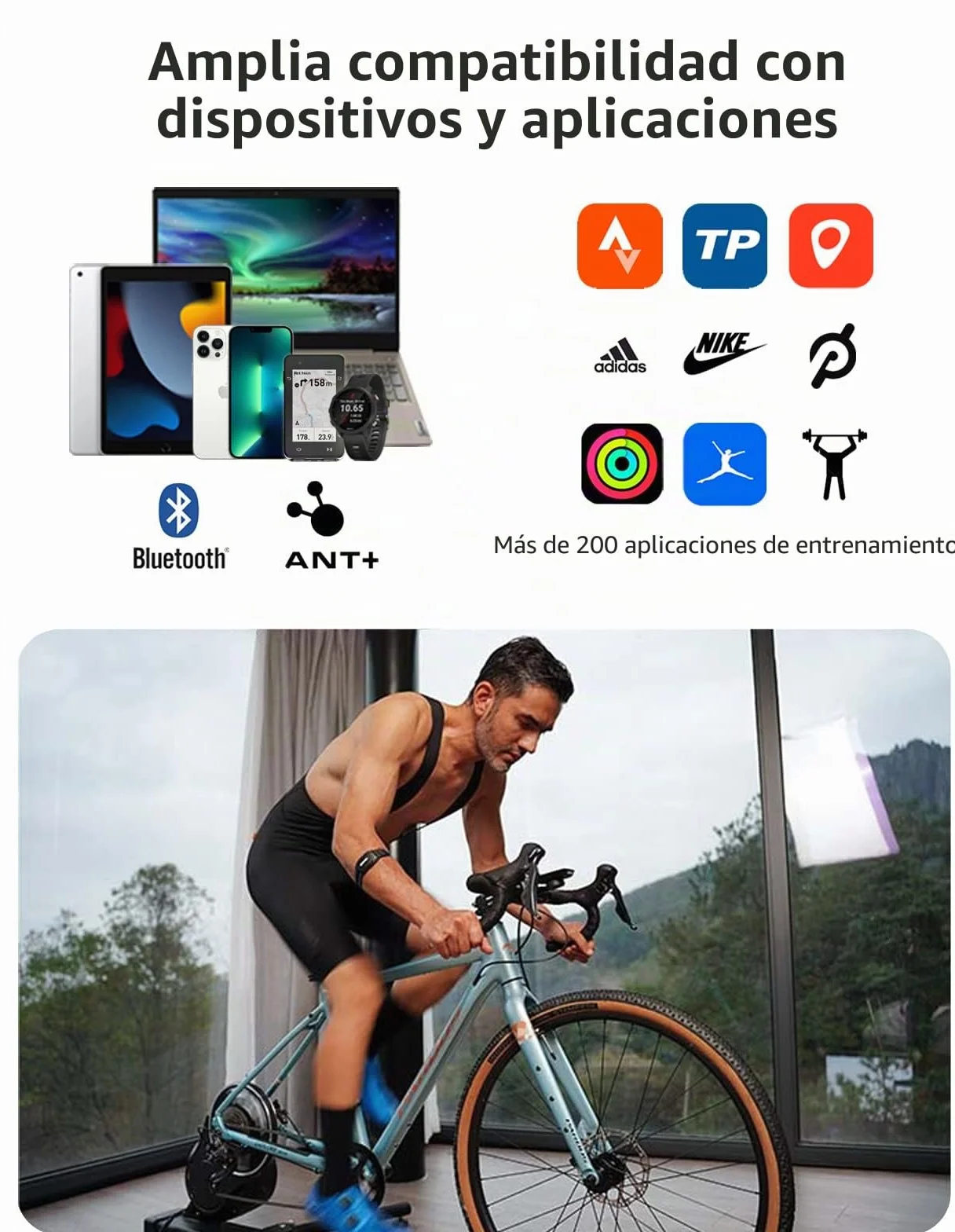 iGPSPORT HR70 Monitor de Ritmo Cardíaco Brazalete Impermeable Bluetooth Ant+