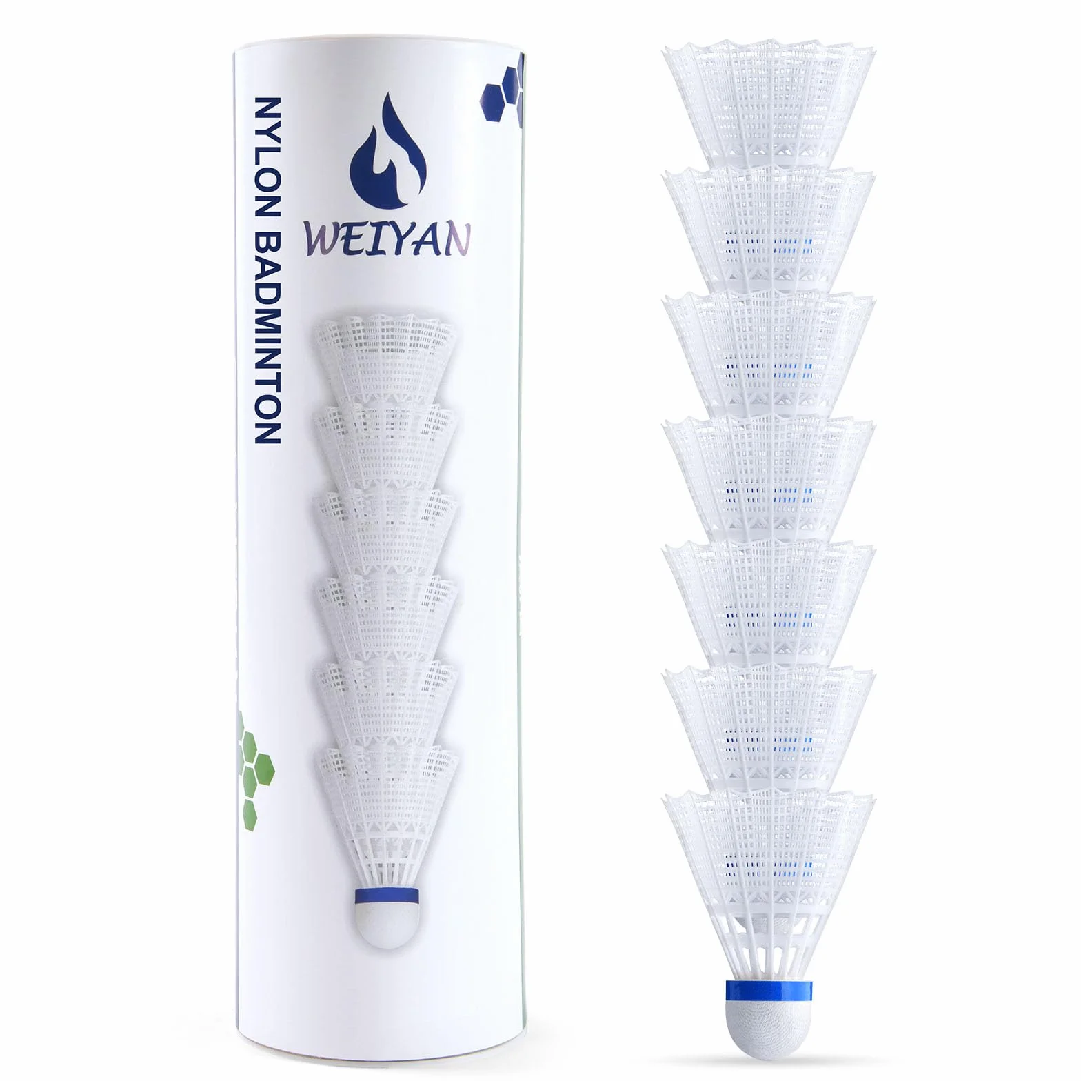 Flintronic Volantes de Bádminton 12PCS Nailon Duradero Plástico para Exteriores e Interiores