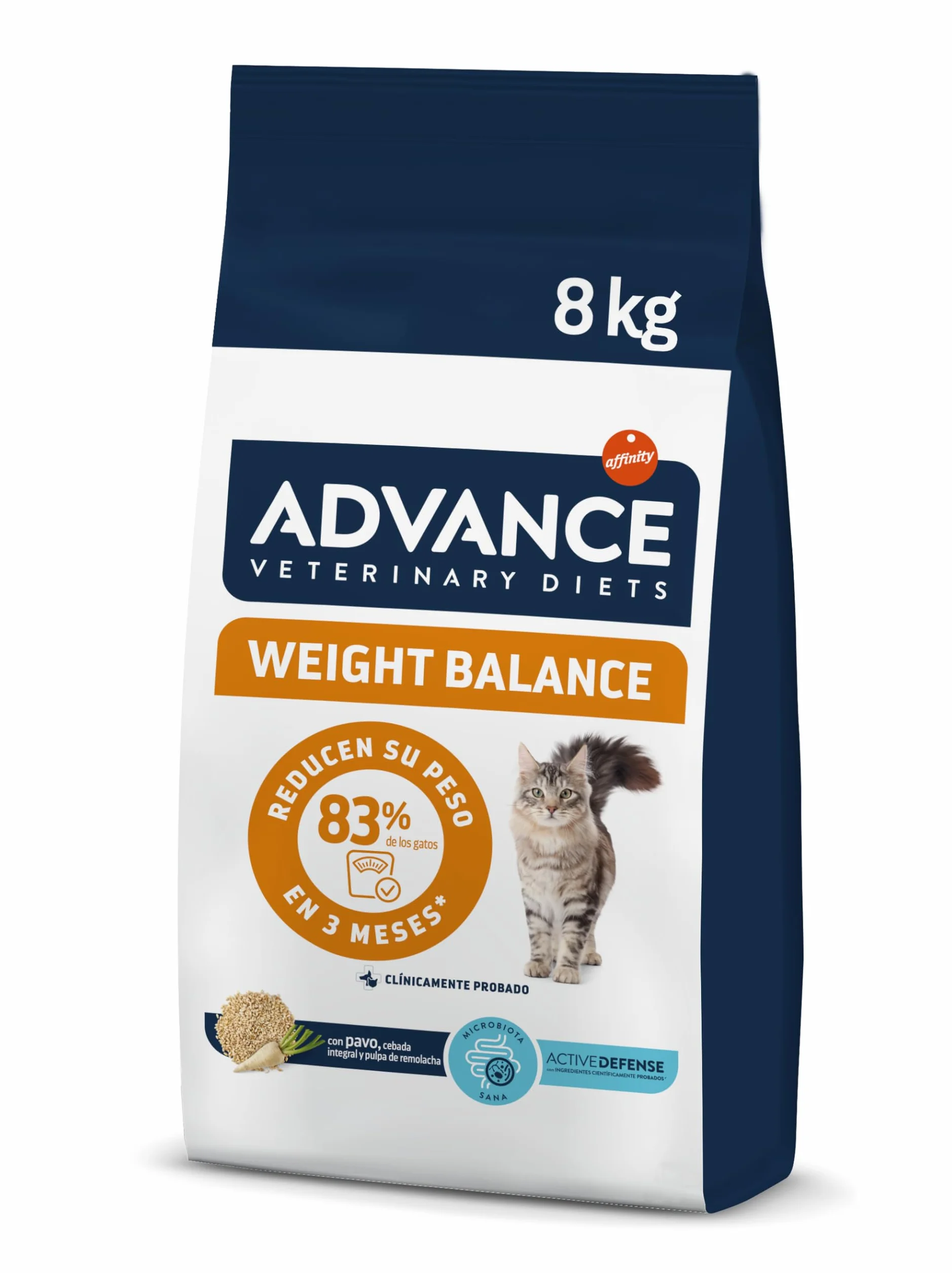 Advance Veterinary Diets Weight Balance, Pienso para Gatos con Problemas de sobrepeso, 8kg