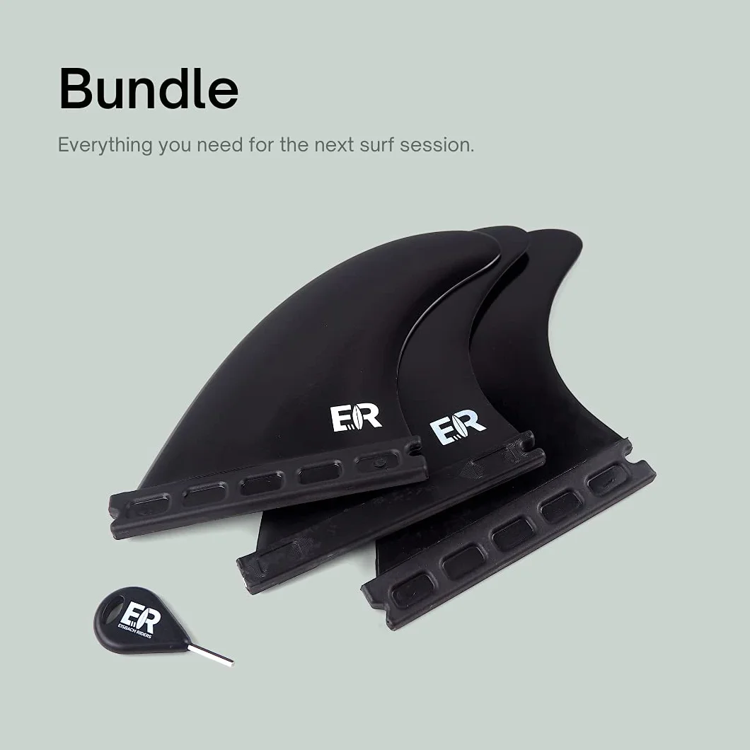 Future Surfboard Thruster Fin Set Medium with Fin Key - Quillas para Tablas de Surf