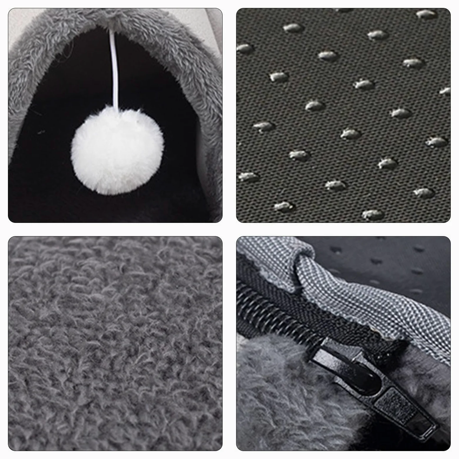 Paquete de túneles para gatos, cómodo de gatos, cabaña para mascotas | autocalentable | de juguete lavable para gatos, tapete interactivo para gatos, conejos, cachorros, 25.6 x 19.3 x 6.7