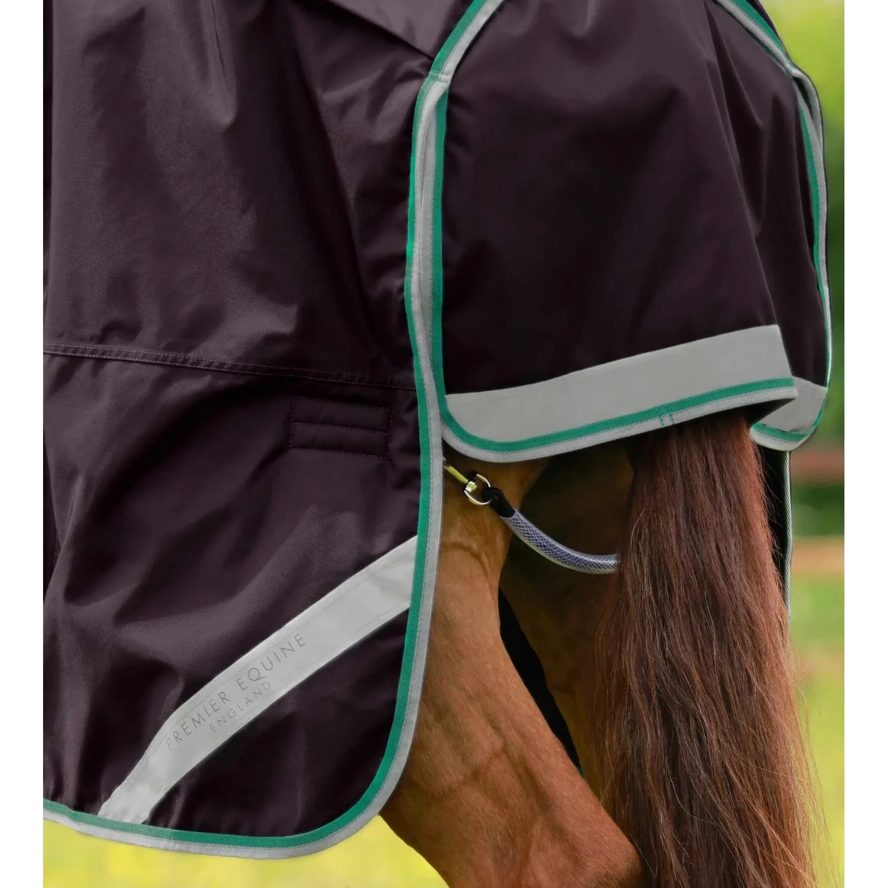 Premier Equine Cubierta exterior impermeable para caballo con cubierta de cuello Buster 200 g
