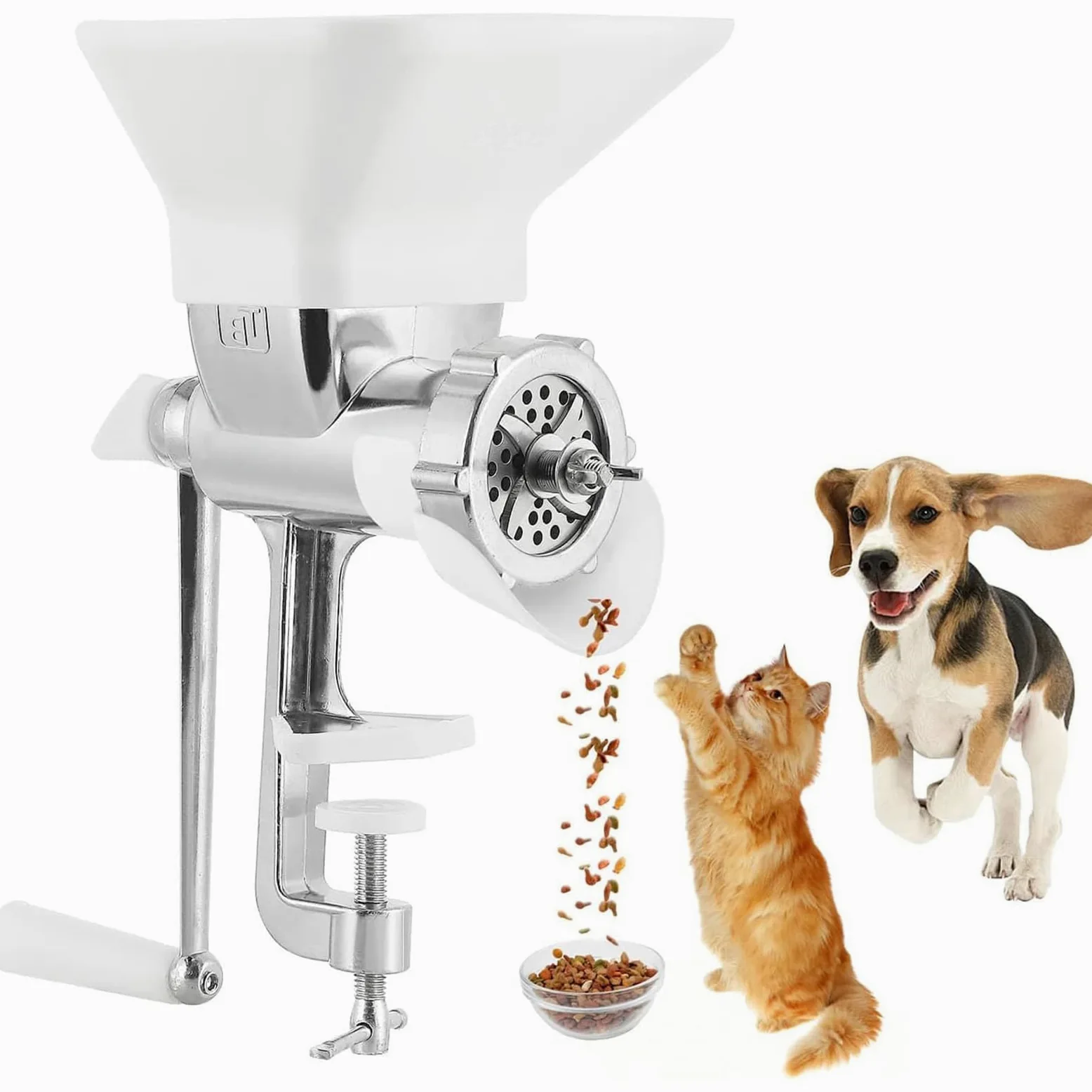 Máquina Manual De Pellets De Alimentos Para Mascotas, Fabricante De Alimentos Para Perros Y Gatos Con Moldes Opcionales De 1,5/2/2,5/3/3,5/4/5/6/7/8/9/10 Mm, Para Peces Pequeños, Aves De Corral