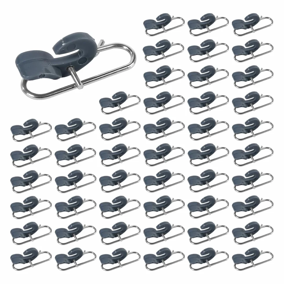 Clips de Impacto para Pesca de Acero Inoxidable, 50 Piezas para Agua Dulce y Salada