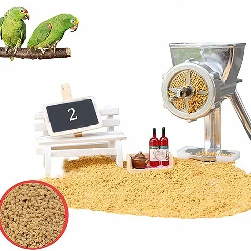 Máquina de pellets de alimentación manual para cebos y procesamiento de piensos para mascotas, máquina multifuncional para pellets para mascotas con moldes opcionales para perros, aves y peces