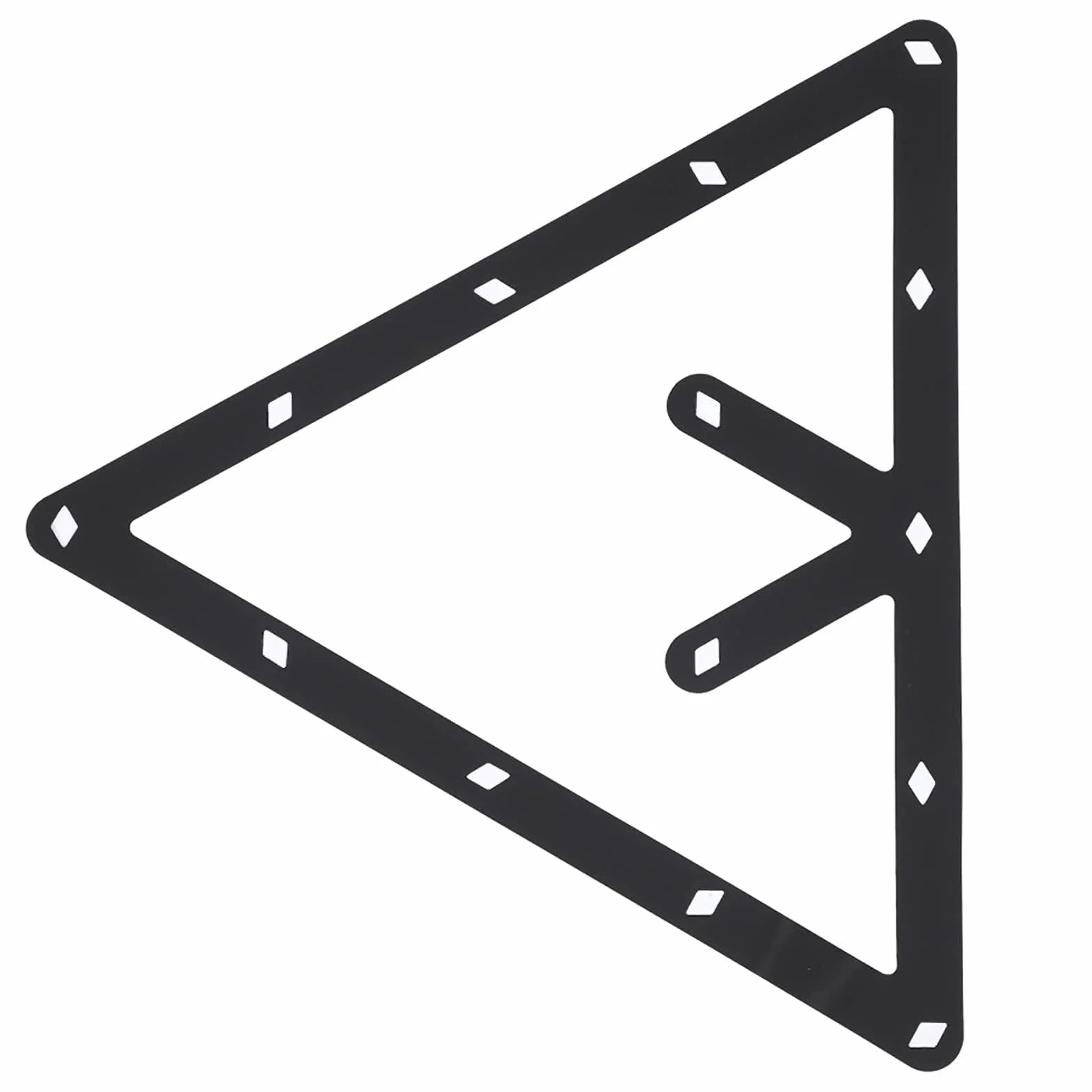 PPCS Billiard Rack Triángulo Soporte de Pelota 24x24cm Snooker Plantilla Plana Accesorio