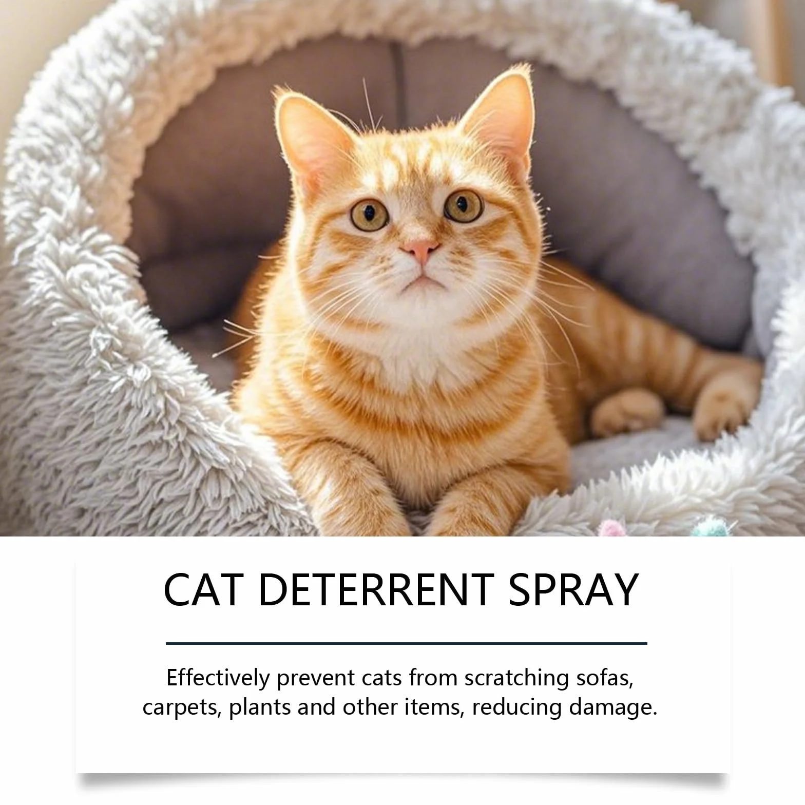 Spray Disuasivo para Gatos,Spray Antiarañazos Gatos,Corrección De Comportamiento De Mascotas,Protege Sofás y Mobiliario,100ML