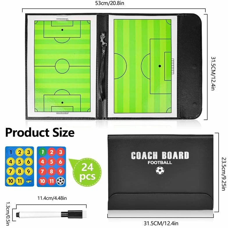 Flintronic Pizarra Táctica Fútbol Magnética Portátil Tablero Entrenamiento Entrenador con Imanes