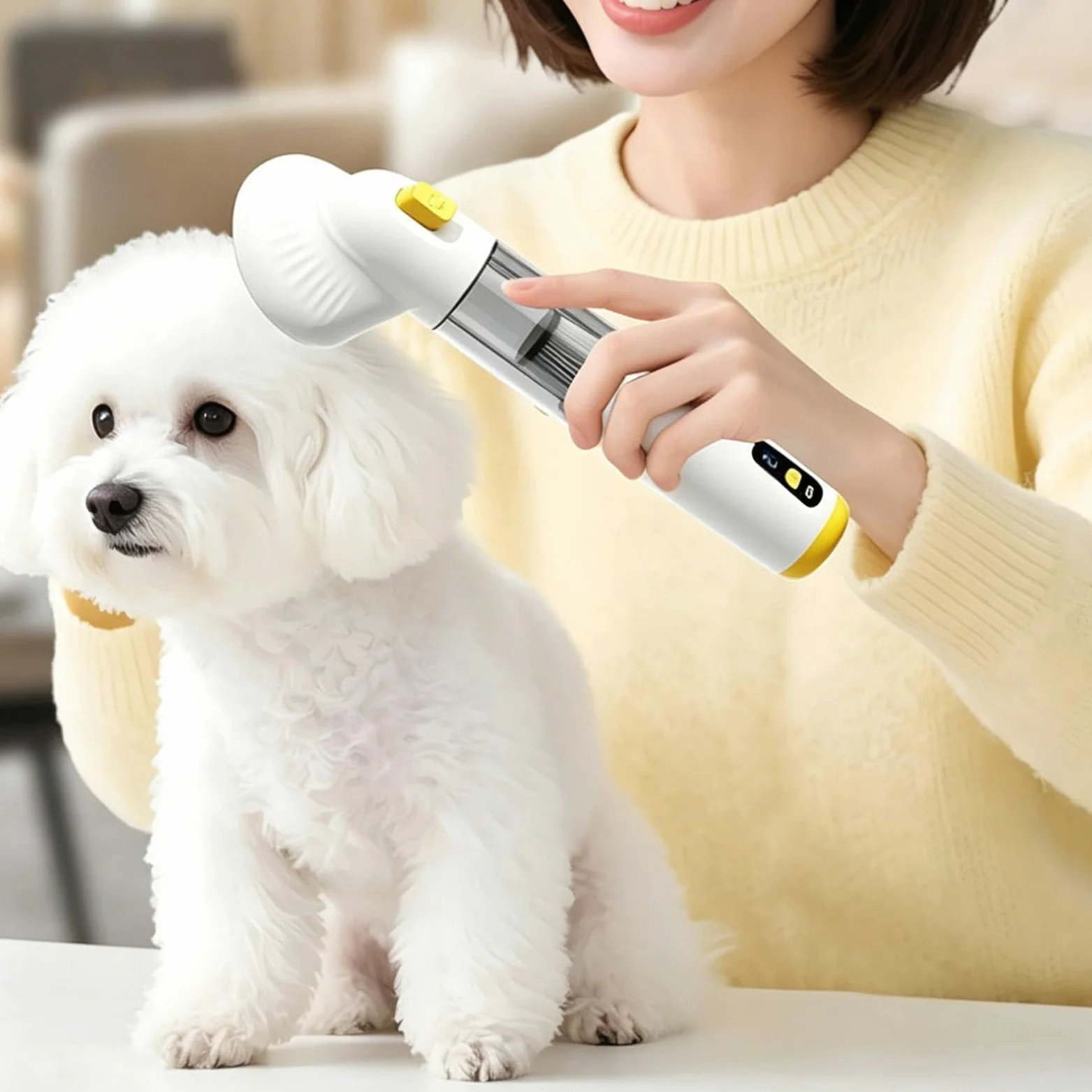 Aspirador de Peluquería Canina Multifuncional Práctico Limpiador Quitapelos | Aspirador de Peluquería para Mascotas para Pelo Cepillado Coche Hogar Oficina Dormitorio Sala