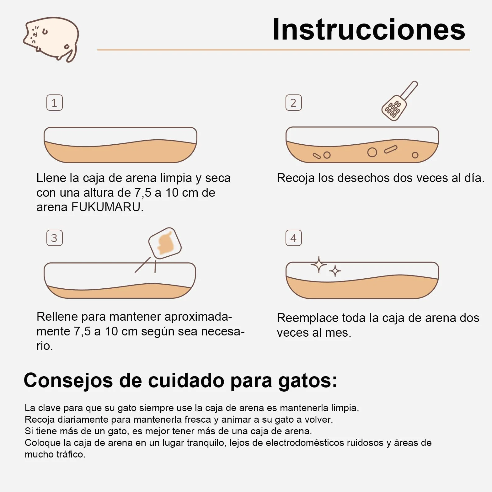 FUKUMARU Arena de Tofu para Gatos 10.8kg - Arena aglomerante, Mezcla de pellets de maíz, Libre de Polvo