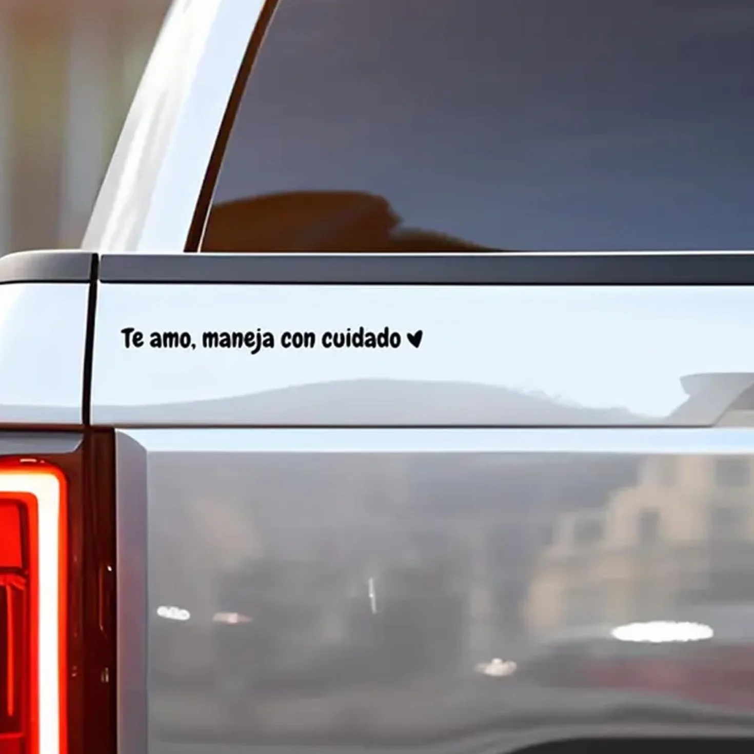 Calcomanías inspiradoras Te amo maneja con cuidado para espejo retrovisor impermeable ventana coche negro 5 unidades