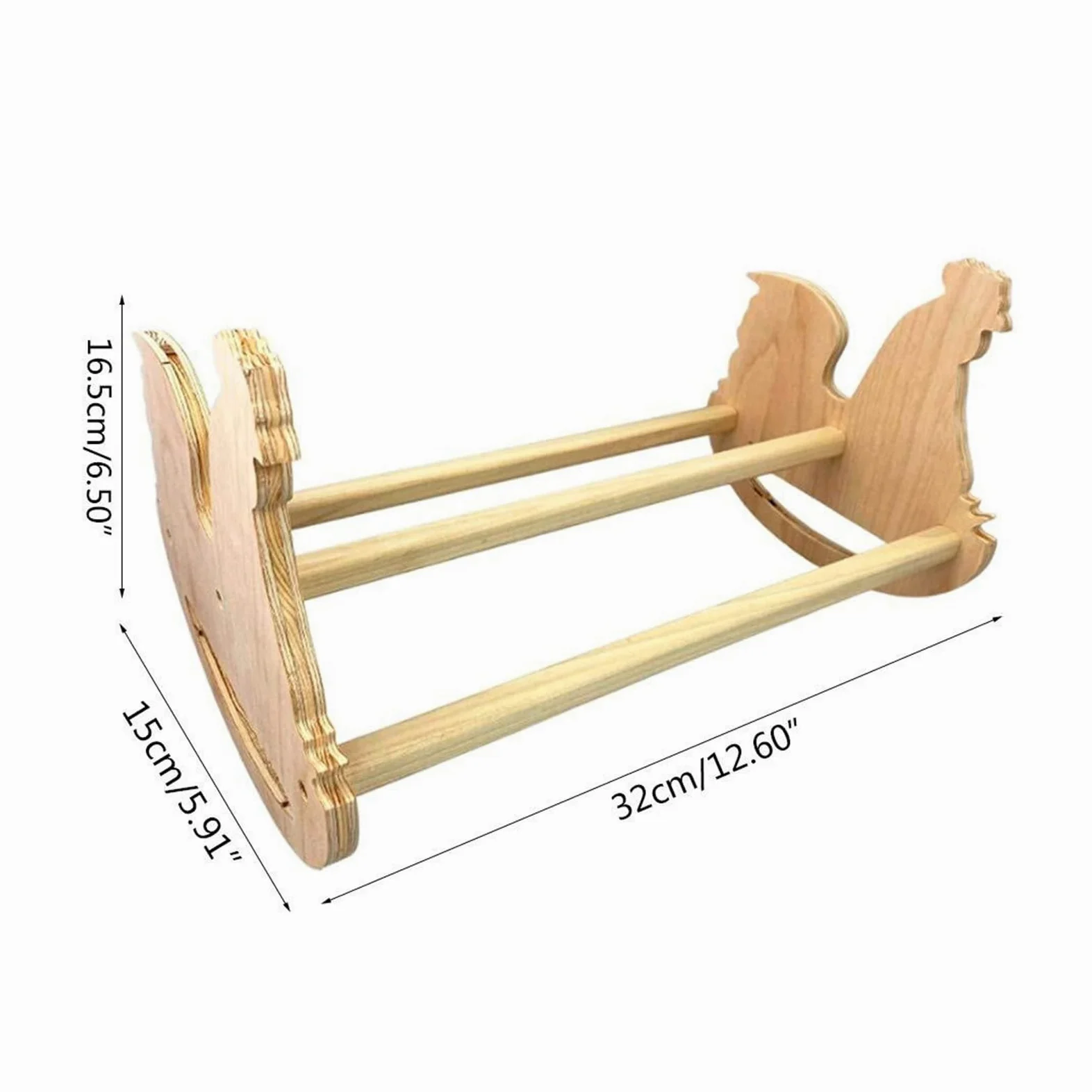 Escalera oscilante de madera natural para gallos, pollitos y pájaros adultos, juguete resistente para gallinero de aves de corral