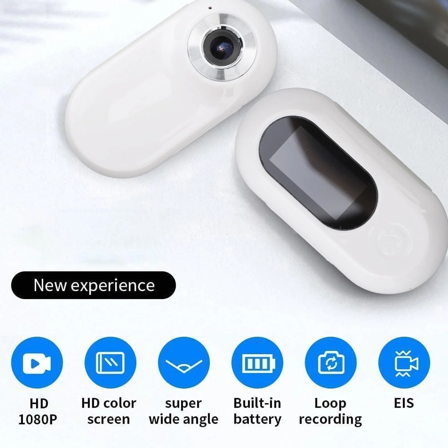 Tonysa Collar para Mascotas con Cámara para Vídeos y Fotos, HD WiFi USB Recargable para Cámara de Mascotas con Gran Angular de 170° y Pantalla Digital, Collar de Seguimiento de Perros
