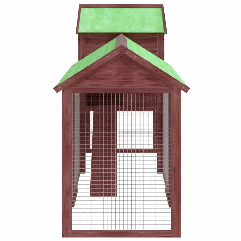 Gallinero moca 193 x 65 x 117 cm de madera maciza de pino con nido, rampa y zona para dormir, estable gallinero para aves de corral, patos y conejos