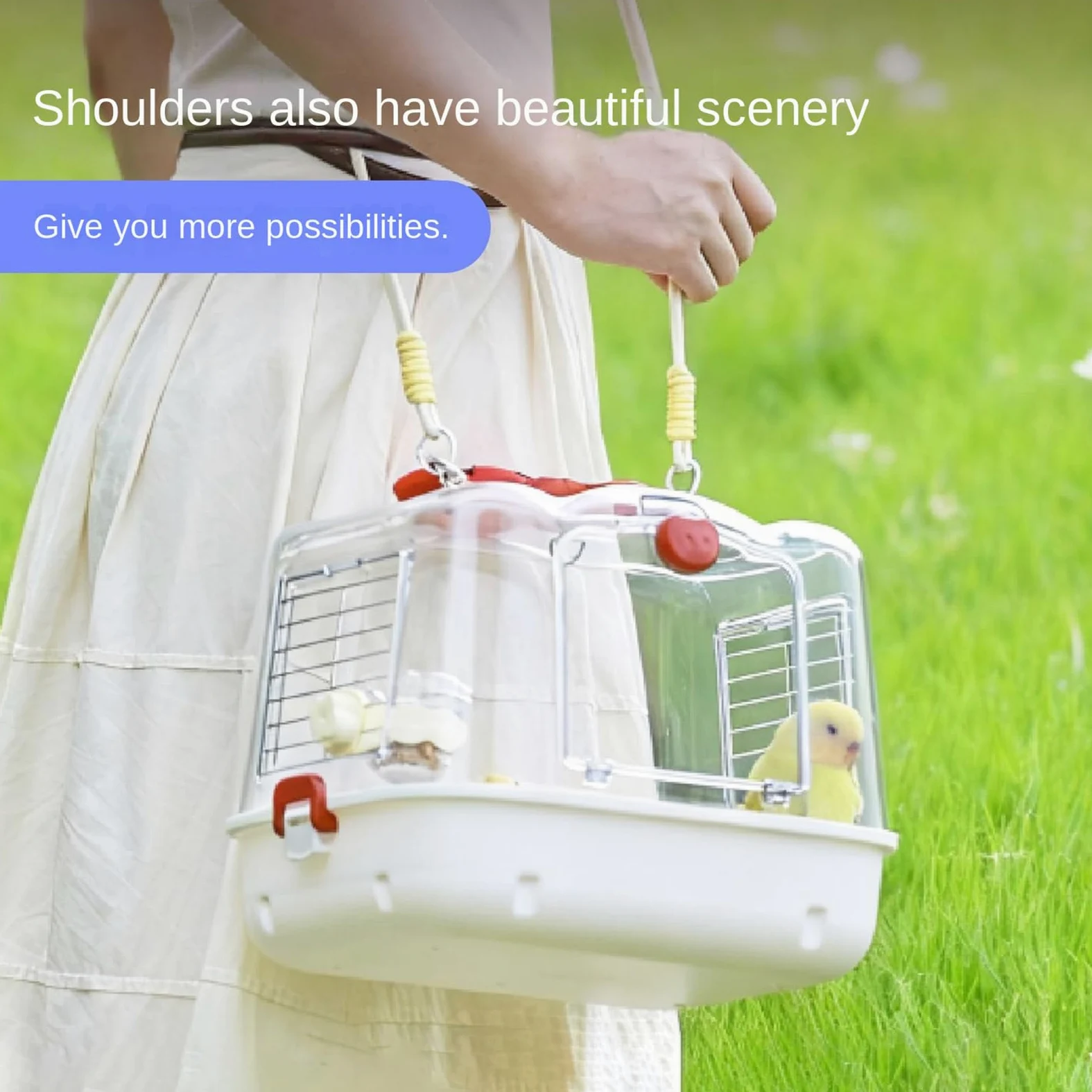 Jaula para Aves Bolsa De Transporte Transpirable Para Loros | Transportín de Viaje para Aves para Paseos al Aire Libre y Aventuras de Ninfas Periquitos y Agapornis
