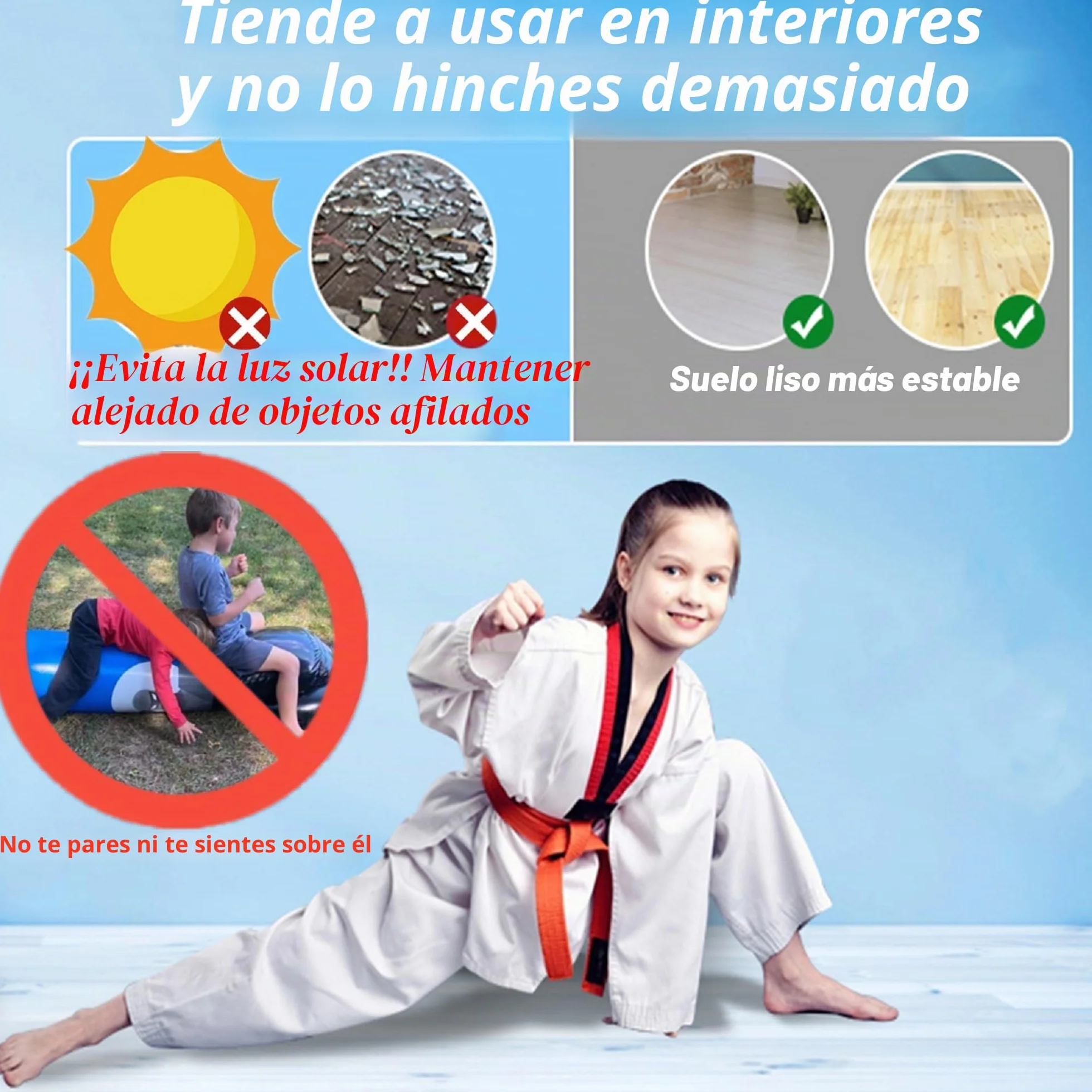 Saco de Boxeo Inflable 165cm para Niños con Guantes MMA Karate Taekwondo 2025
