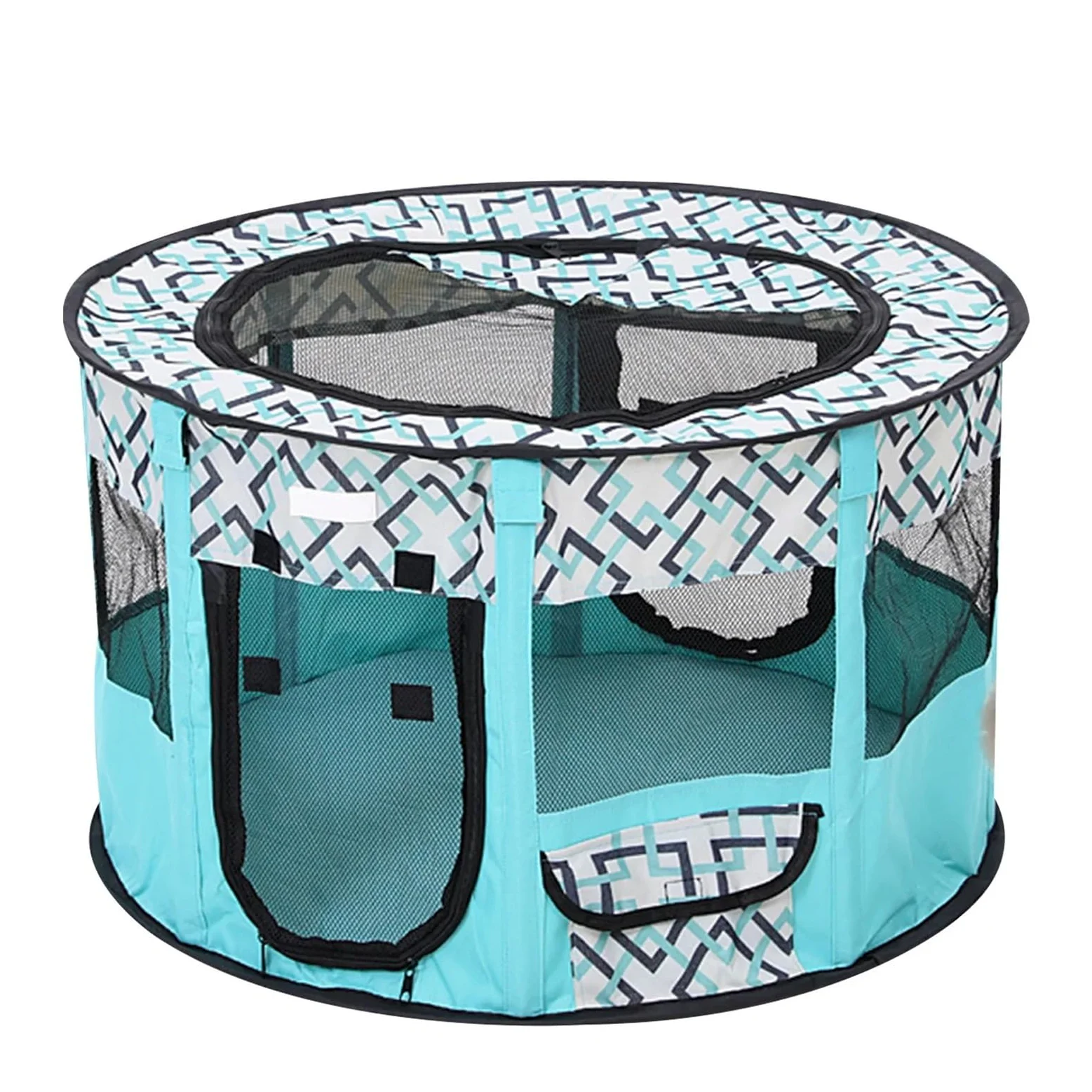 tienda para perros Parque de juegos grande for gatos, carpas for gatos for exteriores, parque de juegos for mascotas con 2 puertas, corrales for mascotas de malla abierta de 360 ​​grados, perreras for