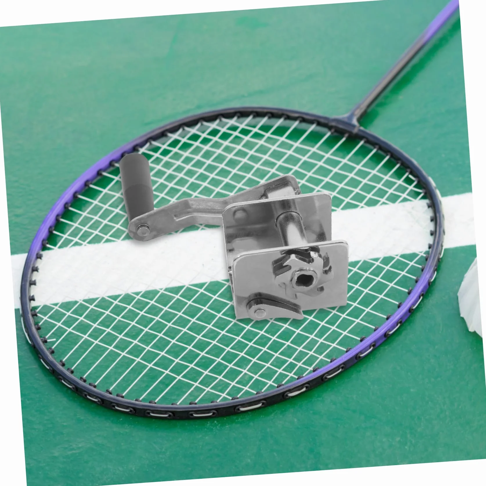 Ibasenice Tensor de Cuerda para Voleibol y Bádminton, Herramienta de Encordado Metálica Manual