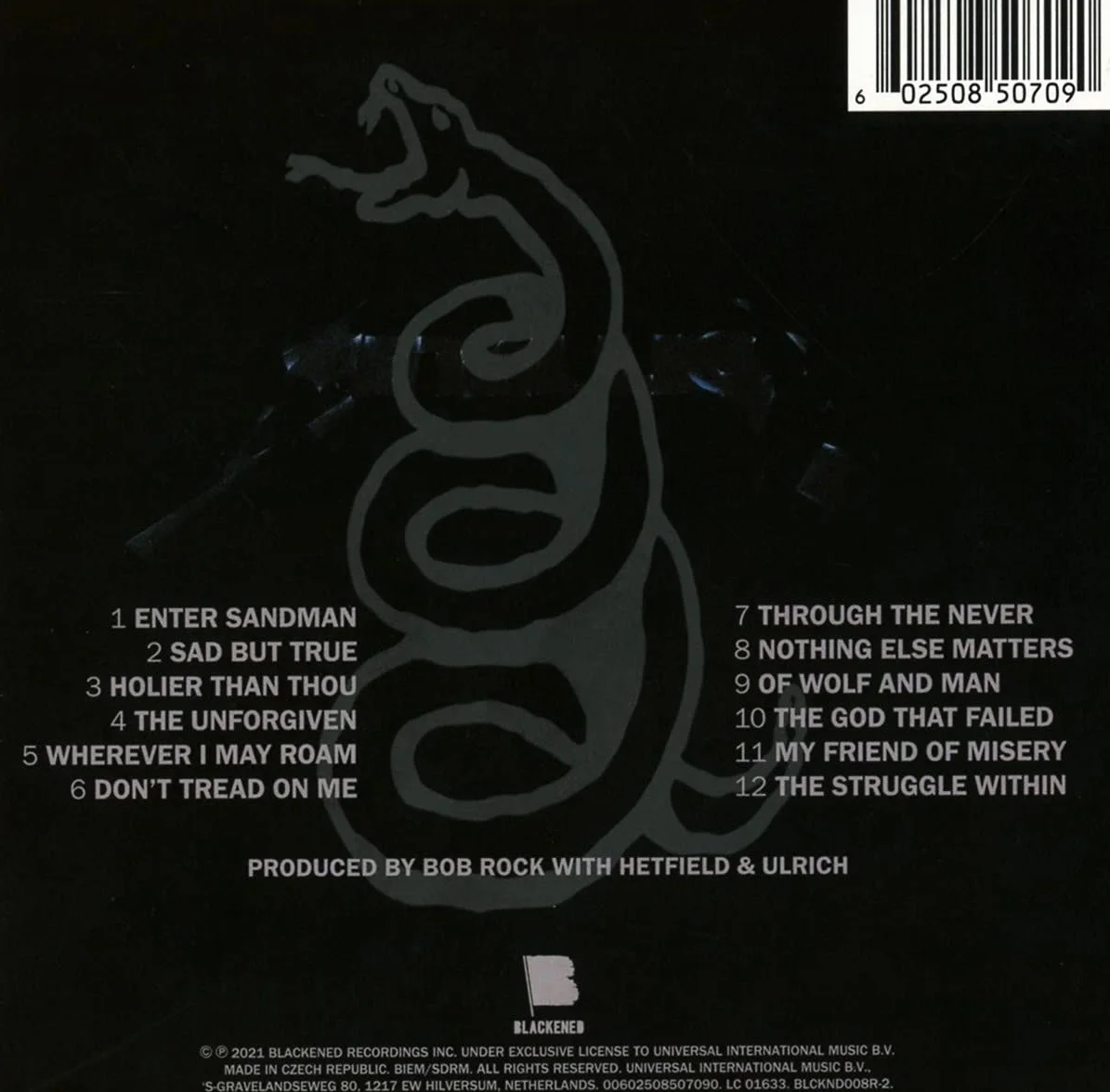 Metallica Black Album
