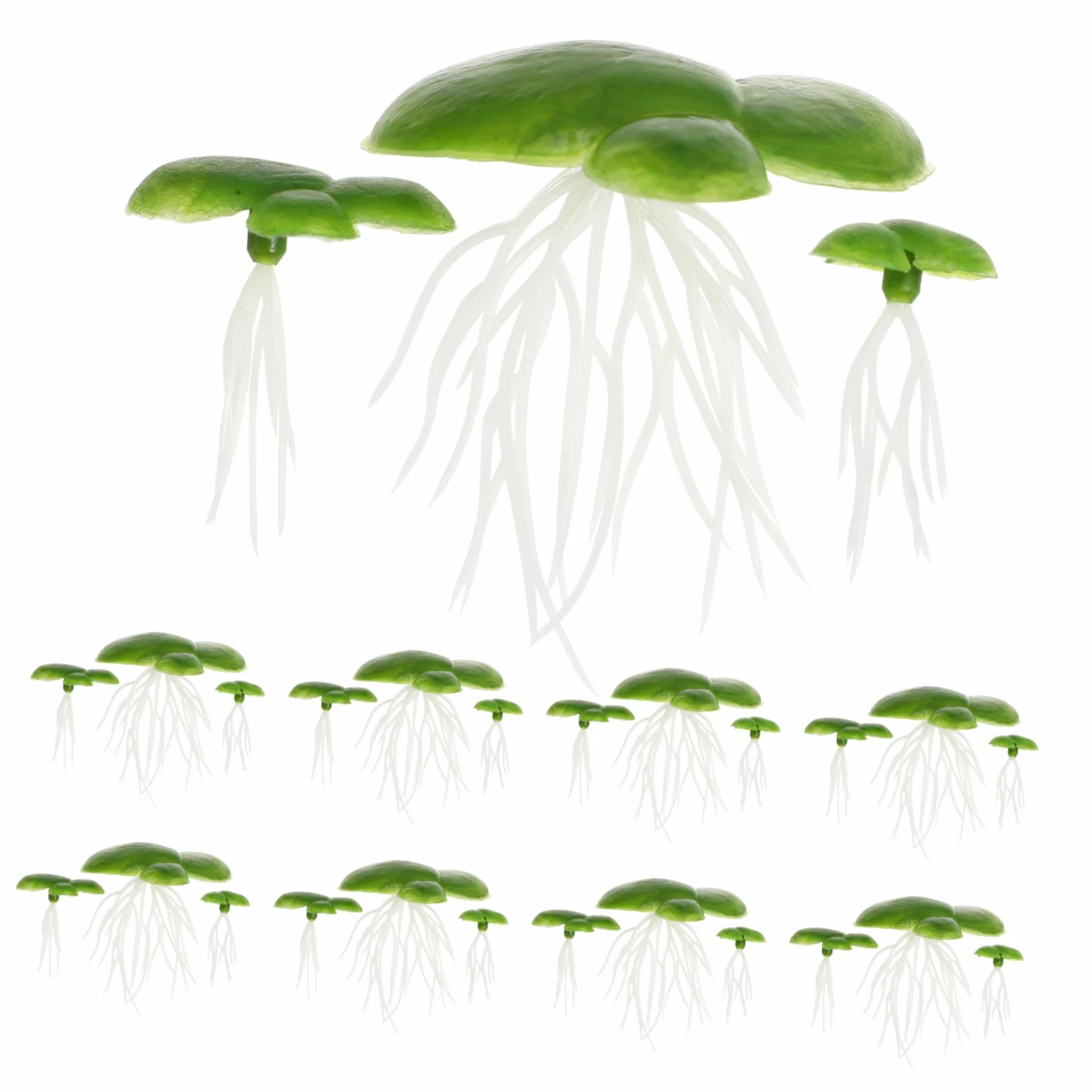 Hohopeti 4paquetes Planta Acuática Emulada De Lenteja Flotante para Decoración De Acuarios y Peceras Suministros De Acuarios Realistas y Lifelike
