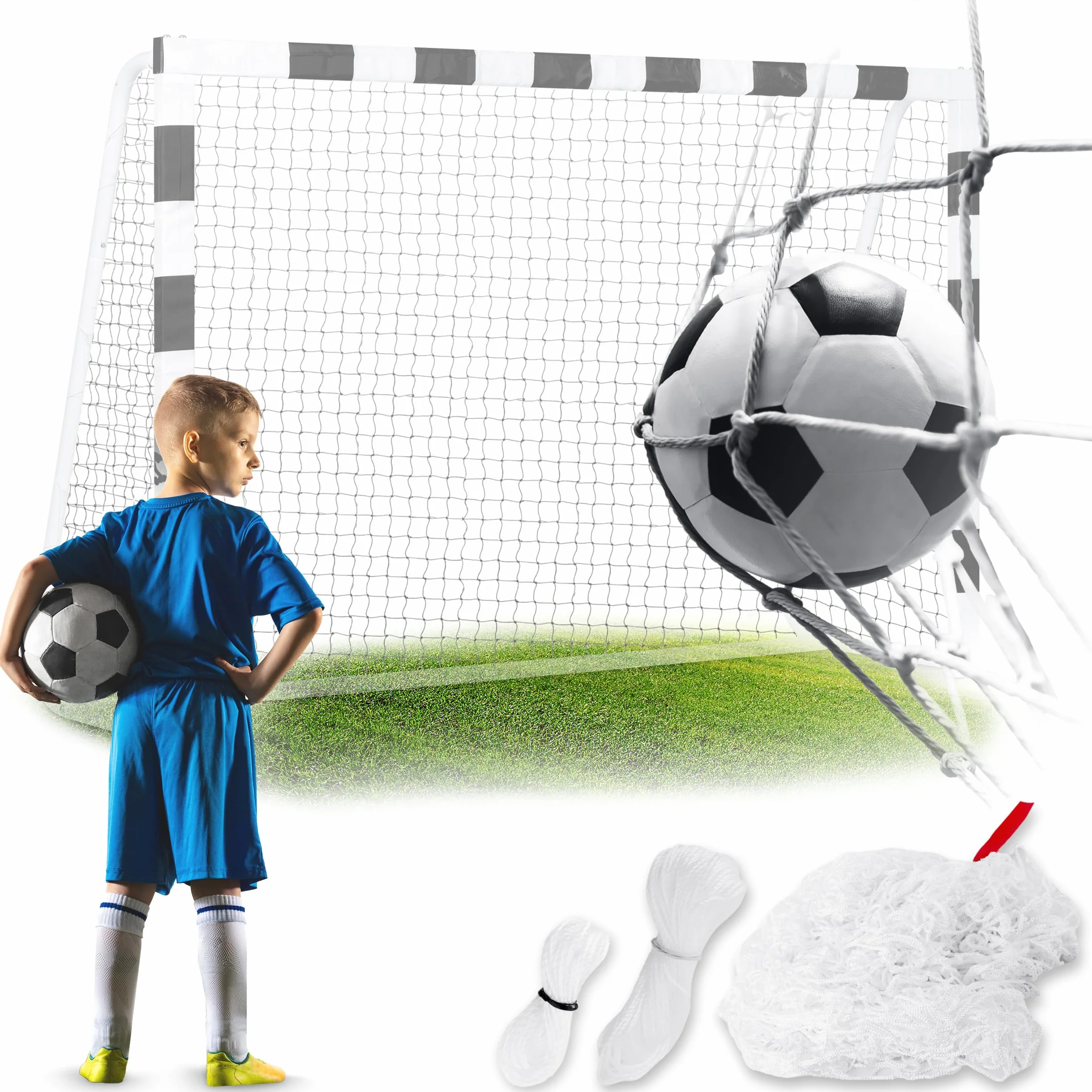 Neo-Sport Red portería de fútbol 180 x 120 x 60 cm
