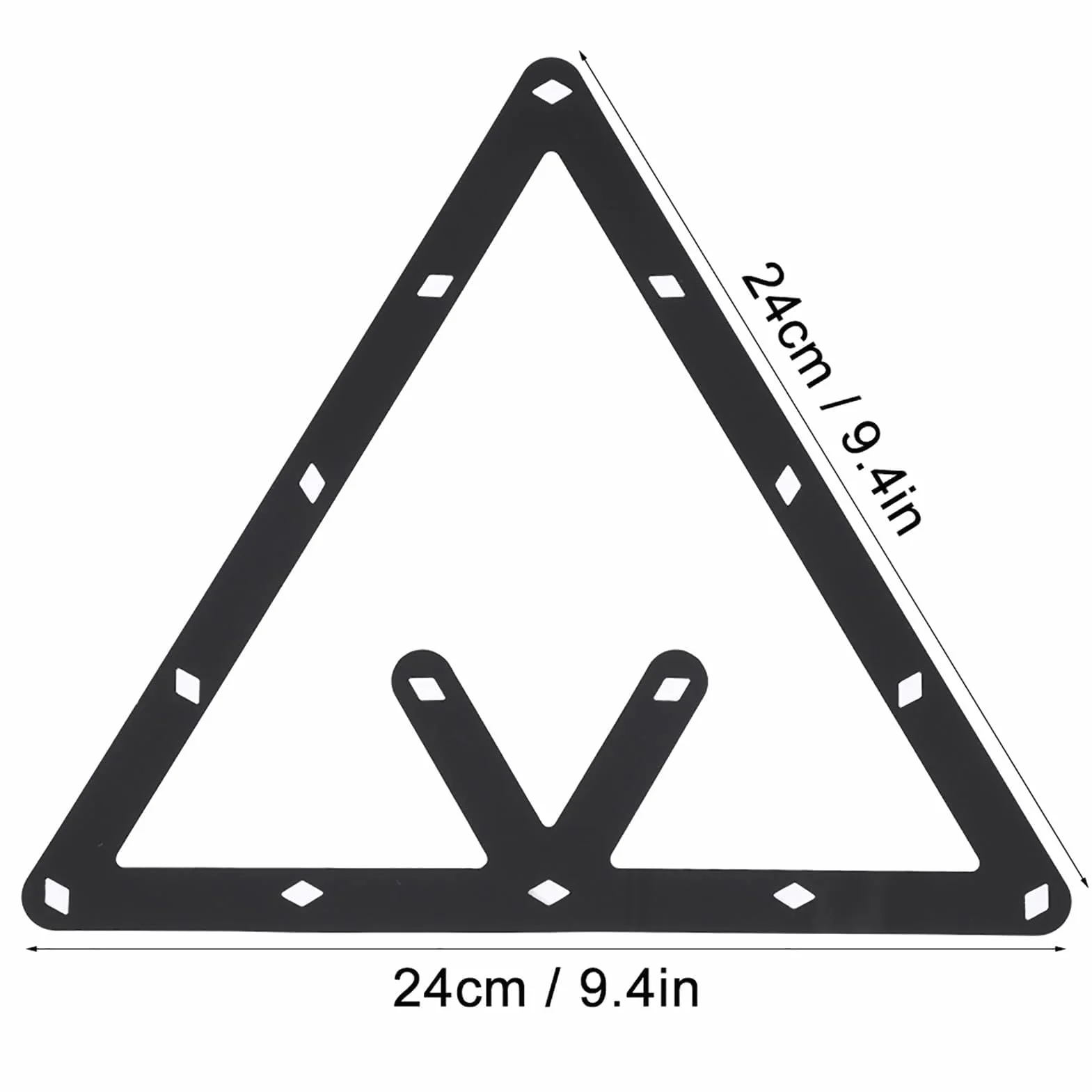PPCS Billiard Rack Triángulo Soporte de Pelota 24x24cm Snooker Plantilla Plana Accesorio