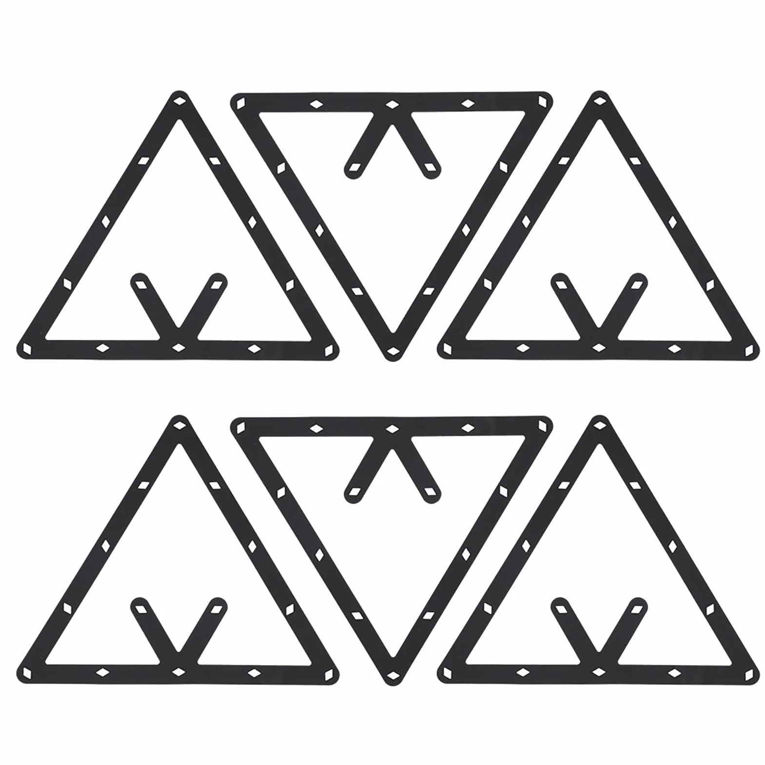 PPCS Billiard Rack Triángulo Soporte de Pelota 24x24cm Snooker Plantilla Plana Accesorio
